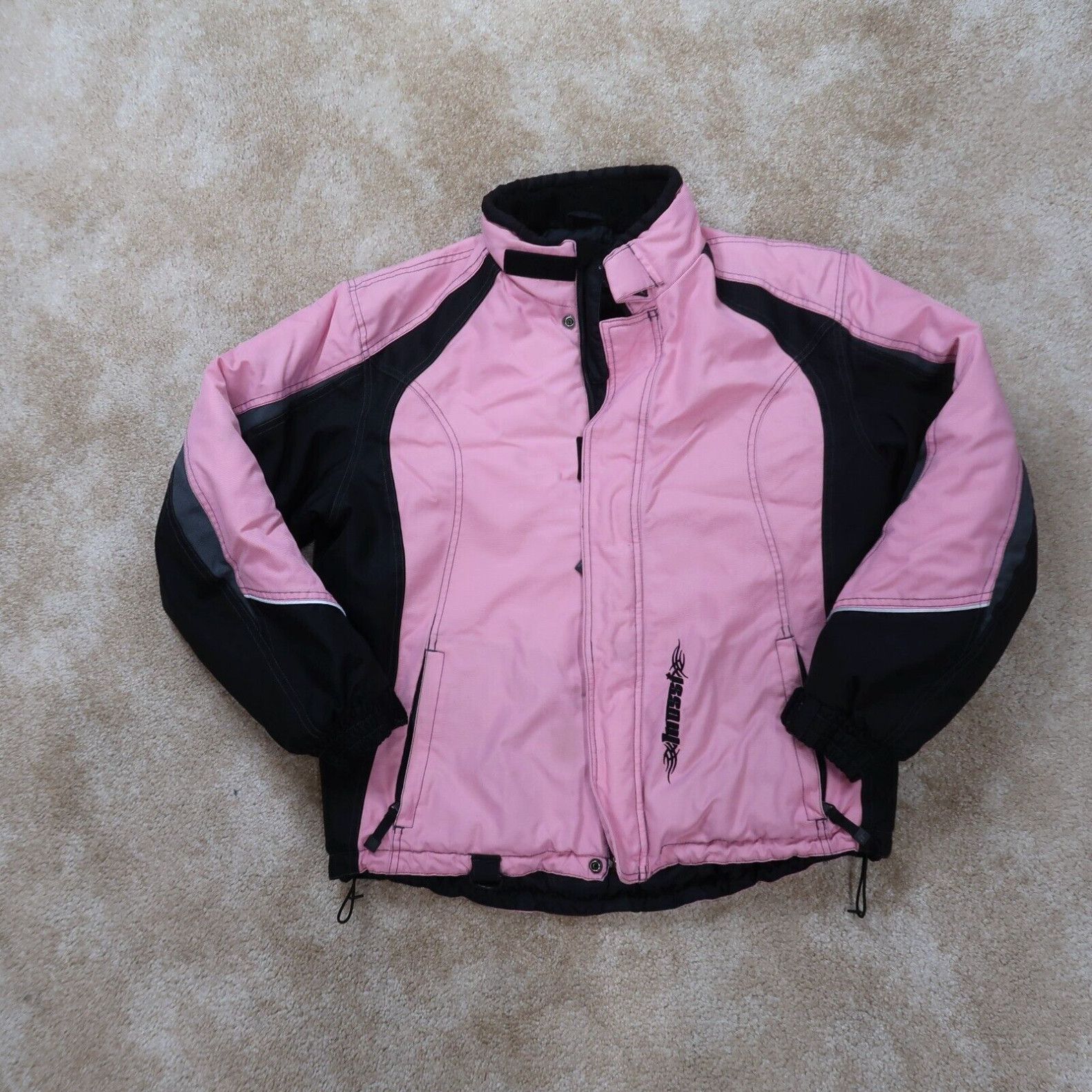 Mossimo Mossi Snowmobile Jacket Coat Womens XL Black Pink Winter Snow Racing Grailed