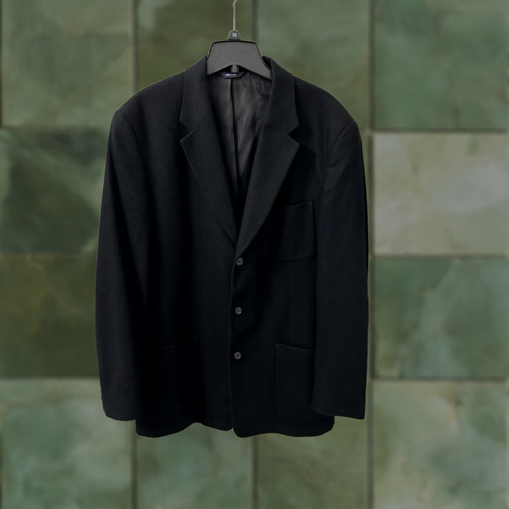 J.Crew VINTAGE J. Crew Blazer Mens 42L Black Wool Blend 3-Button Notch Lapel Single-Breasted Tuxedo Jacket USA Size 42R - 1 Thumbnail