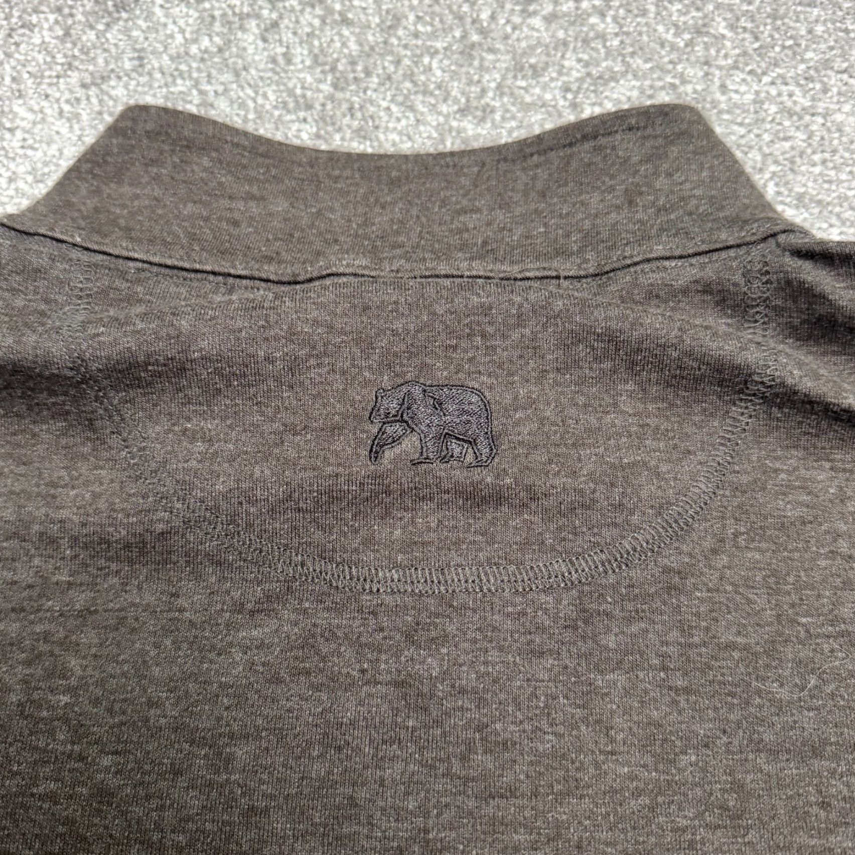 J Brand The Normal Brand 1/4 Zip Pullover Sweater Mens 2XL Dark Gray Stretch Casual Knit Long Sleeve Mock Neck Shirt Size US XXL / EU 58 / 5 - 4 Thumbnail