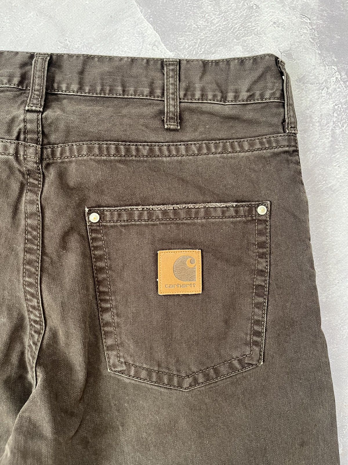 Carhartt Carhartt Slim Pant Denim leather logo Size 33/32 Size US 33 - 10 Thumbnail
