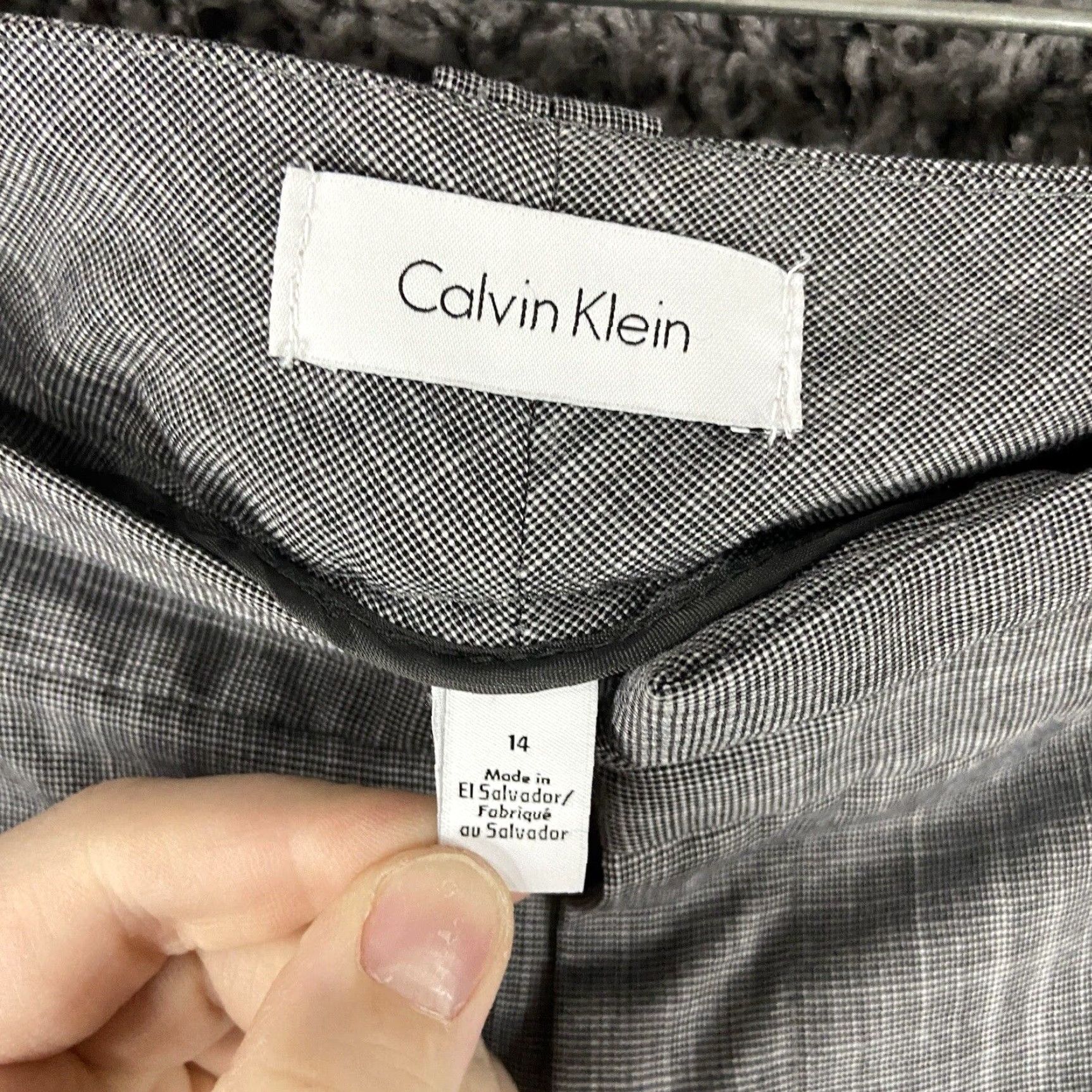 Calvin Klein Calvin Klein Plaid Dress Pants Womens 14 Gray Size 36" / US 14 / IT 50 - 6 Thumbnail