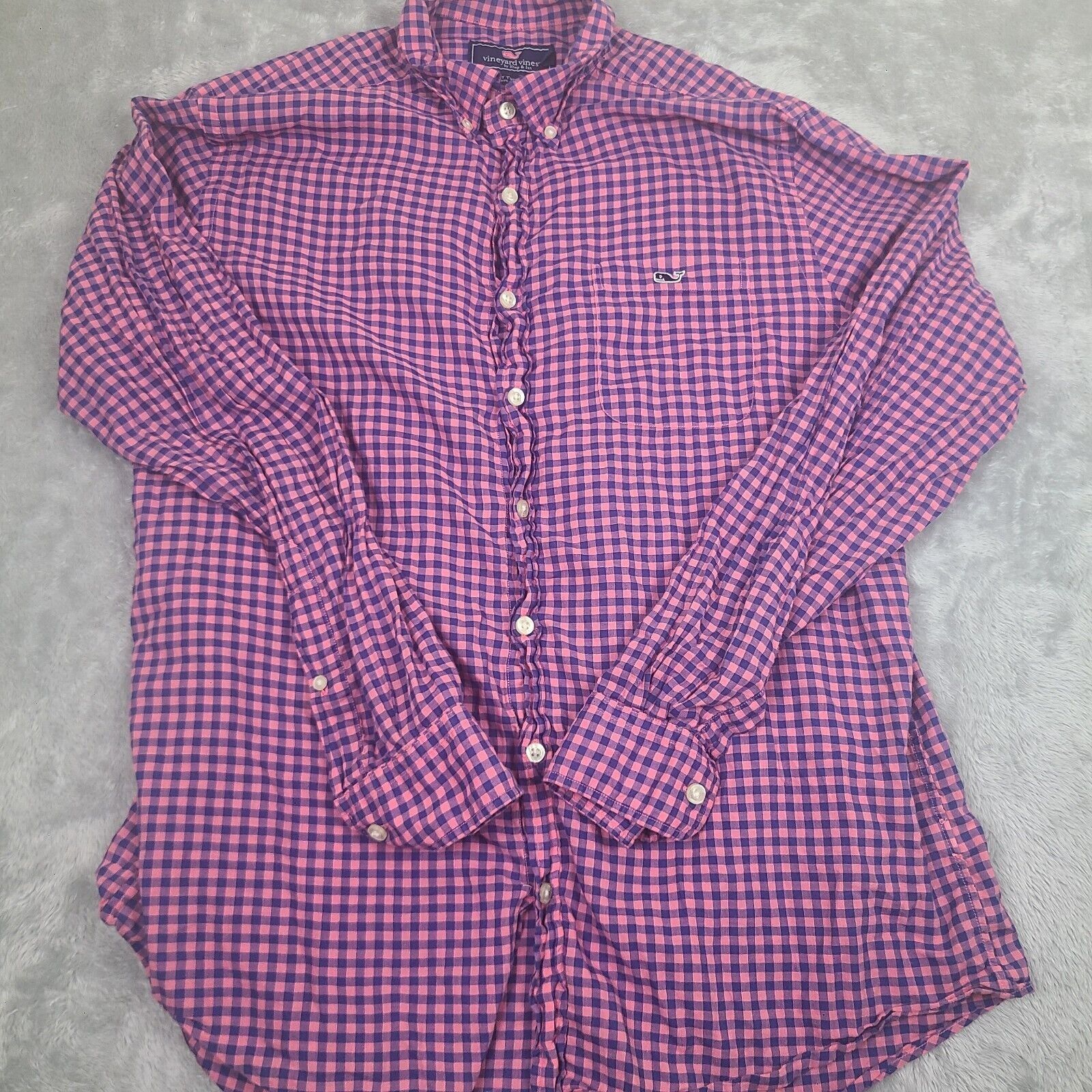 Vineyard Vines Vineyard Vines Mens Slim Fit Tucker Button Front Shirt Check Size US L / EU 52-54 / 3 - 1 Thumbnail
