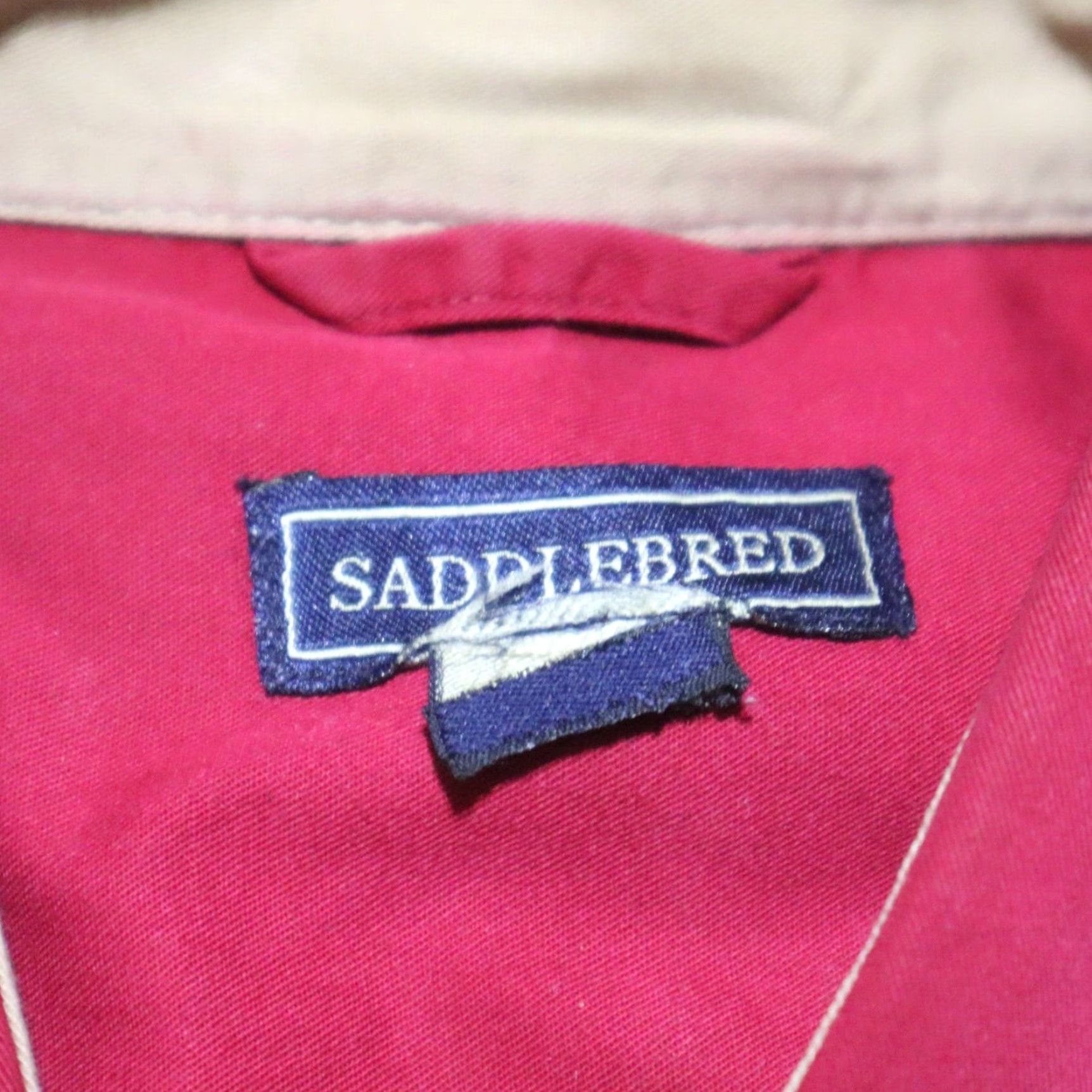 Vintage Saddlebred Solid Red Button Up Long Sleeve Shirt Adult Men Size XL Extra Large Size US XL / EU 56 / 4 - 3 Thumbnail