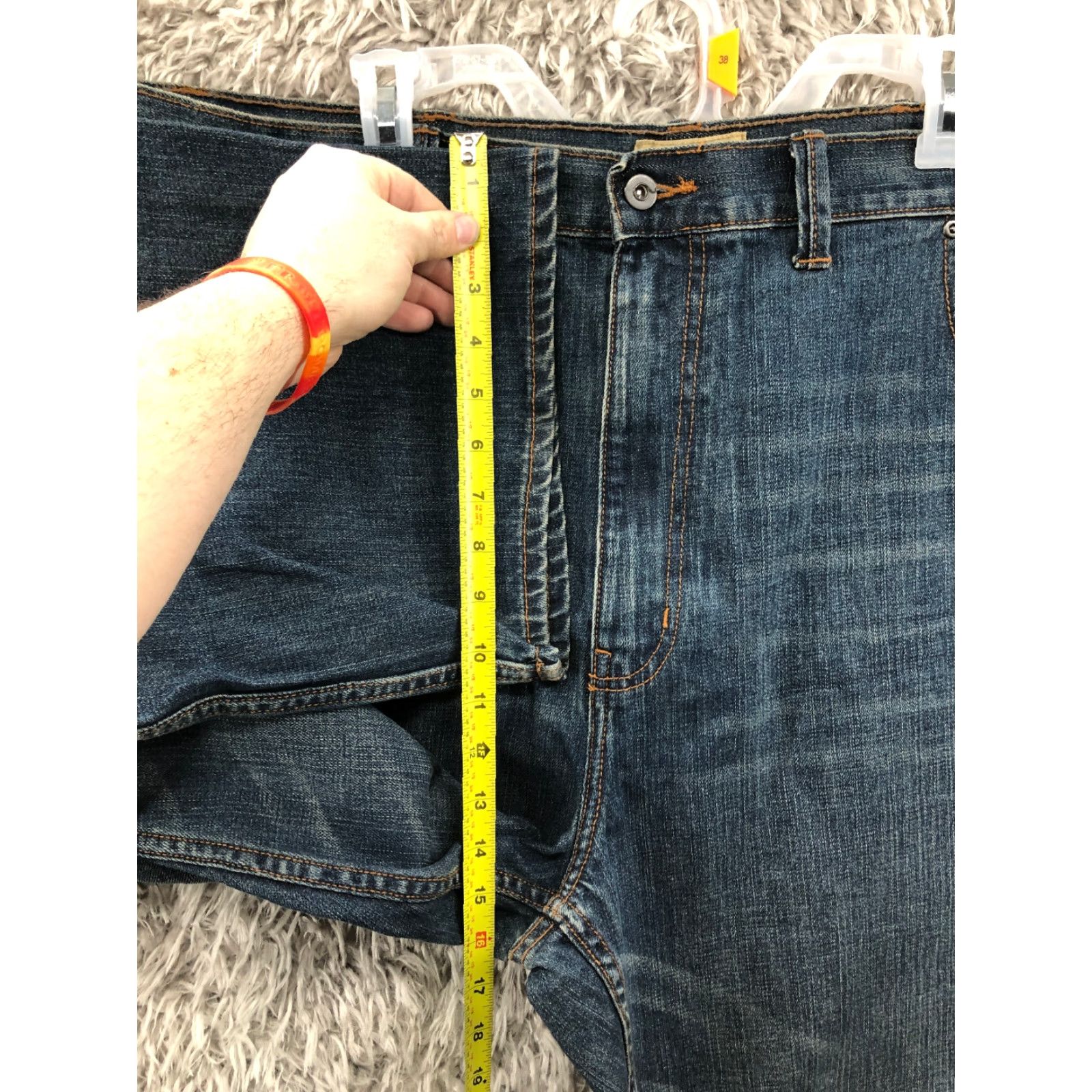 Vintage Foundry Jeans Size 38x32 Mens Relaxed Straight Leg Dark Wash Blue Denim Size US 38 / EU 54 - 4 Thumbnail