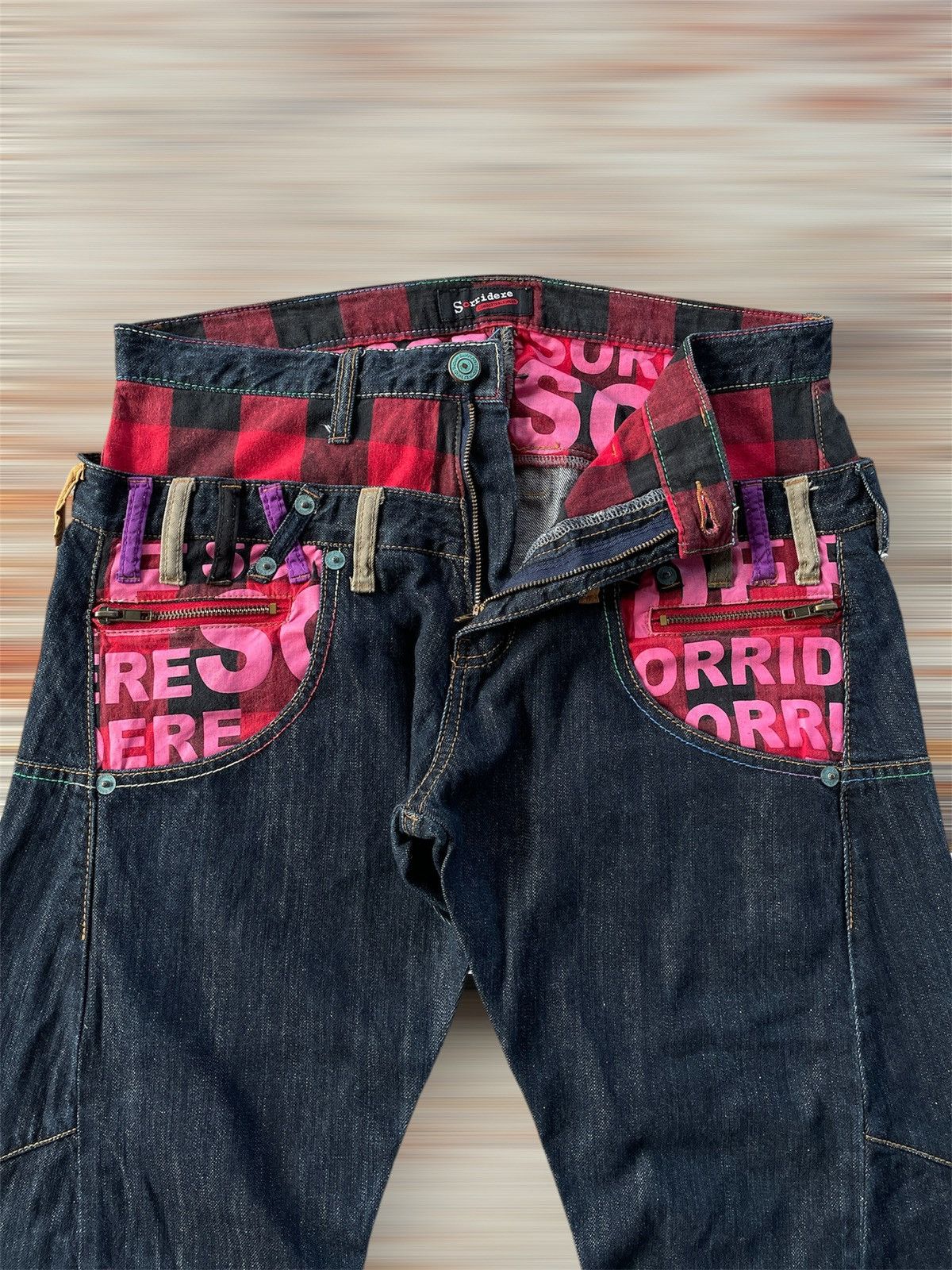 Japanese Brand SORRIDERE DOUBLE WAIST LOOK LIKE HYSTERIC Size US 33 - 4 Thumbnail
