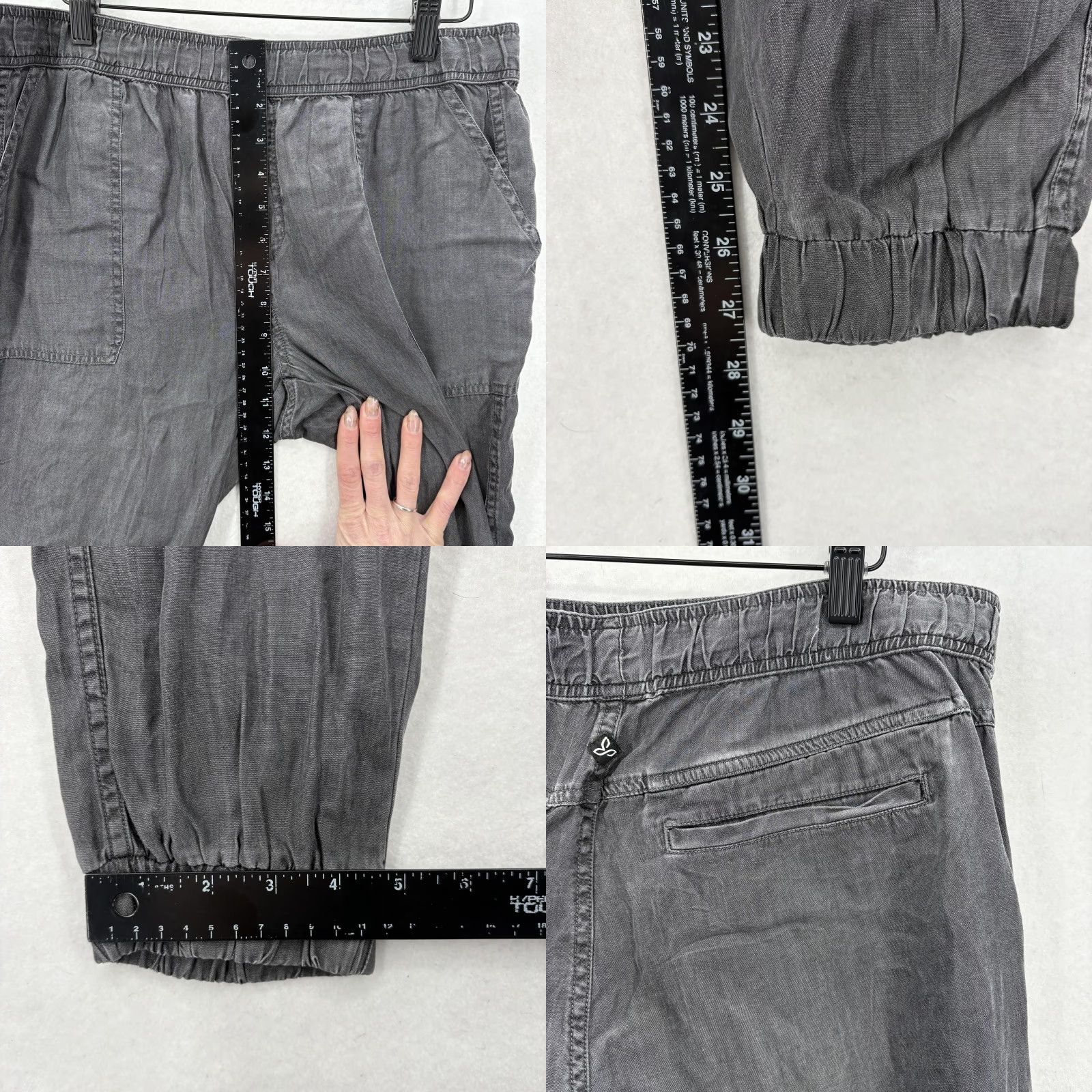 Prana VINTAGE? No — Prana Aberdeen Jogger Pants Women L Gray Tencel Tapered Outdoors Hiking LL? Size 36" / US 14 / IT 50 - 8 Thumbnail