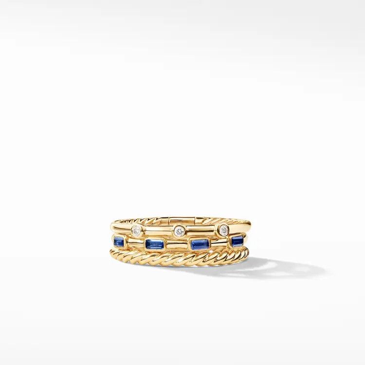 David Yurman o1s1wg111025 R13874D /Size 7 / Three Row Ring in Golden Size ONE SIZE - 2 Thumbnail