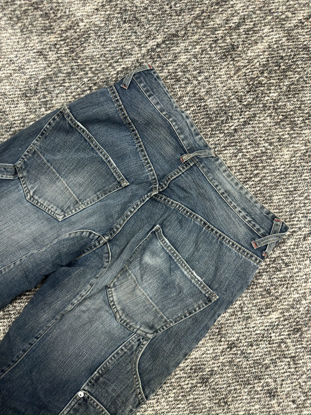If Six Was Nine × Le Grande Bleu (L.G.B.) × PPFM Vintage Wide Jeans Baggy Multiple Pocket By PPFM Size US 30 / EU 46 - 10 Thumbnail