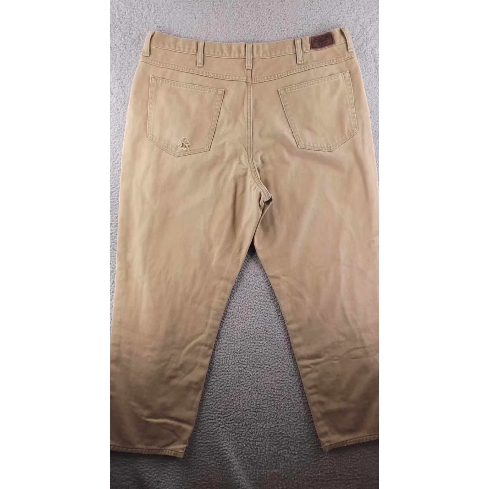 Vintage L.L. Bean Pants Chino Mens Regular 39x29 Flannel Lined Brown Khaki Vintage? No (ignore) Size US 39 - 7 Thumbnail
