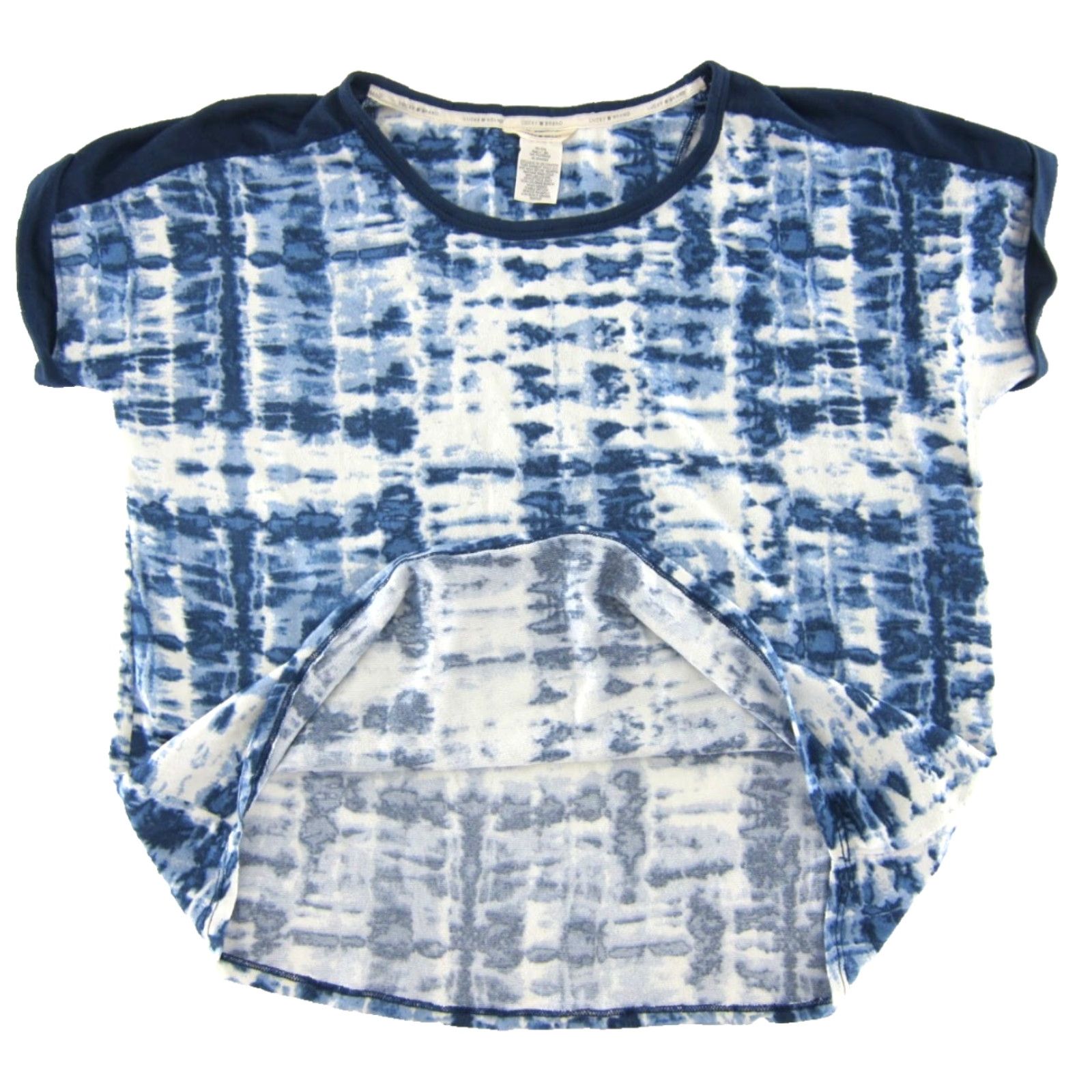 Lucky Brand Lucky Brand Blue White Tie Dye Cap Sleeve Tunic Blouse 2XL Womens Casual Summer Shirt Dressy? Size XXL / US 16-18 / IT 52-54 - 4 Thumbnail