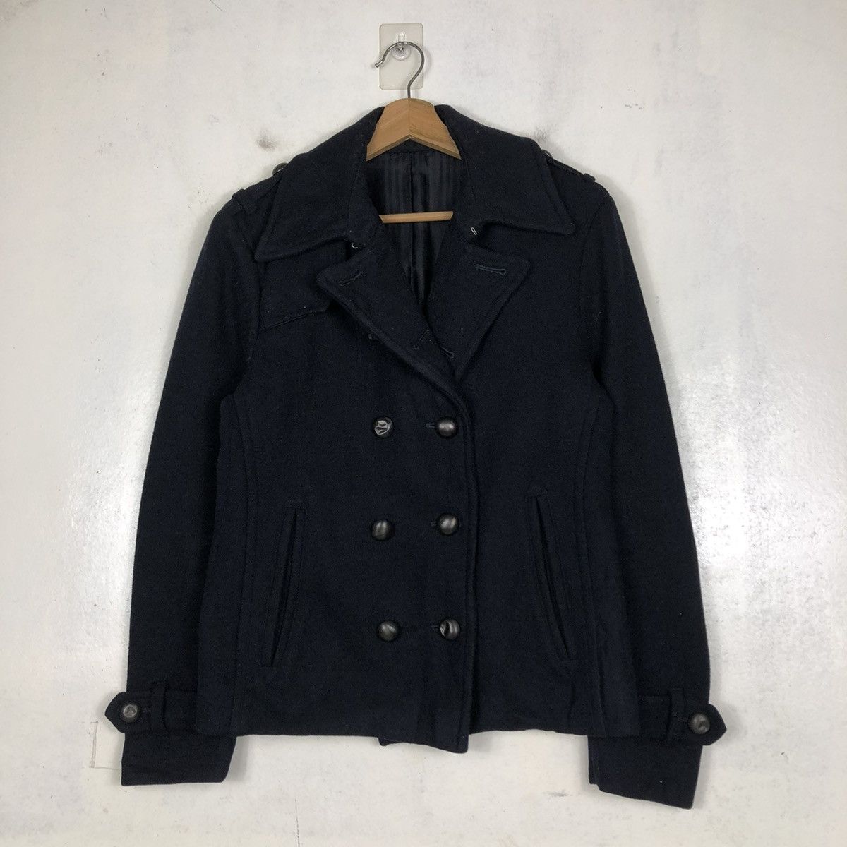 Hysteric Glamour 📌CROPPED WOOL BIKER JACKET BOYCOTT DOUBLE COLLAR Size US M / EU 48-50 / 2 - 2 Thumbnail