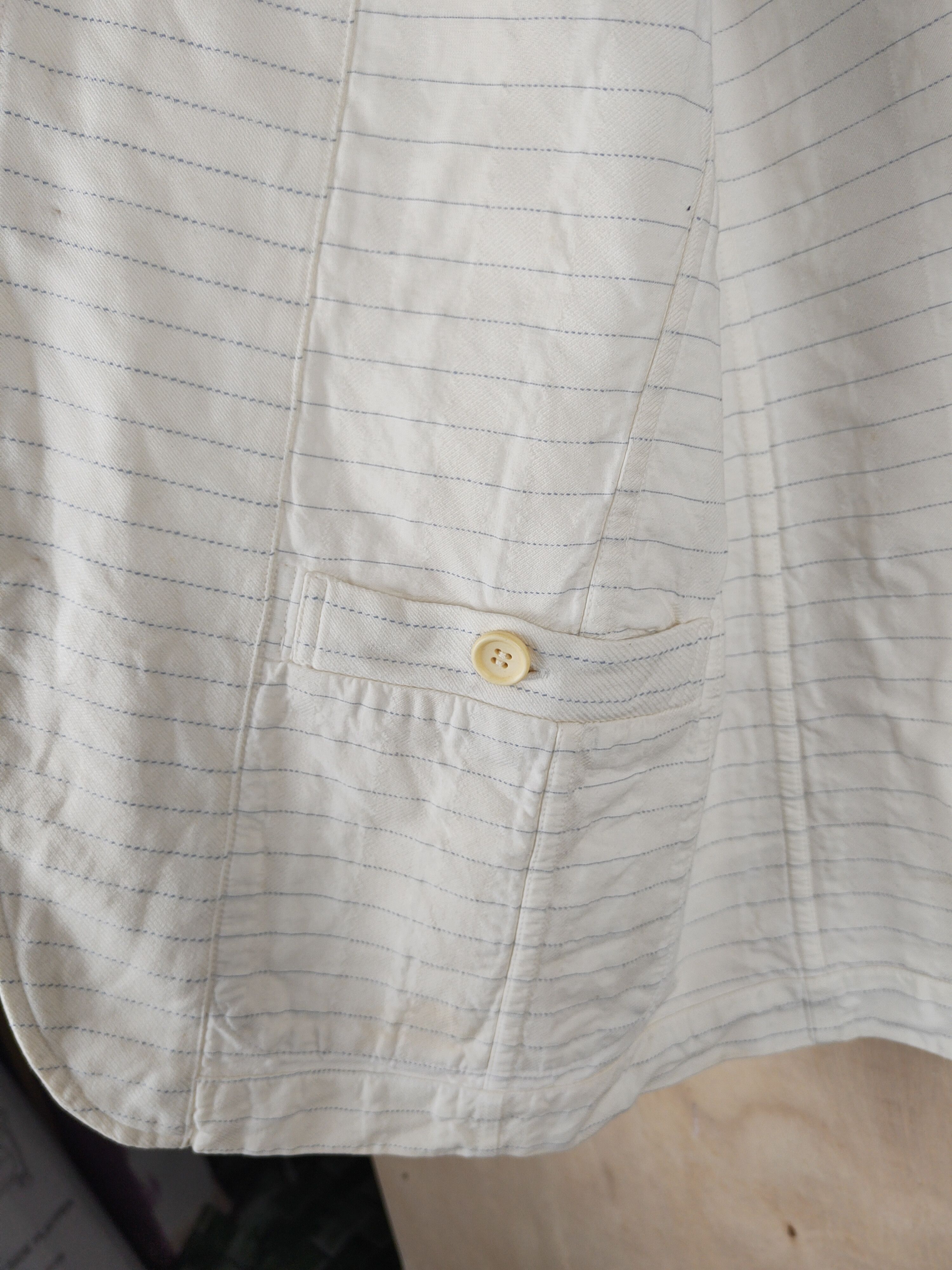 Issey Miyake DL Issey Miyake A-Poc stripe White jacket Blazers #S2492 Size US M / EU 48-50 / 2 - 4 Thumbnail