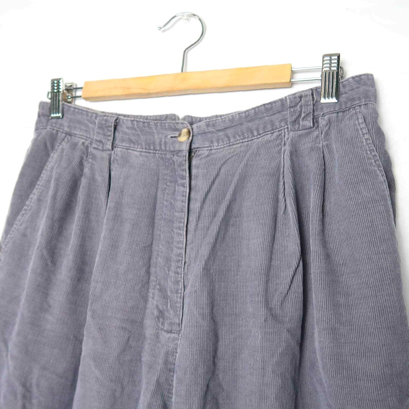 Vintage VINTAGE 90s Cabin Creek purple grey corduroy trouser pants 12 Mens Women? Size 34" / US 12 / IT 48 - 2 Thumbnail