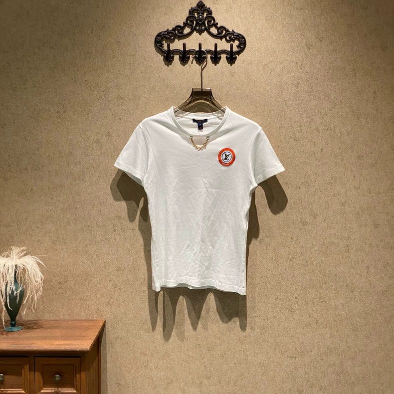 Louis Vuitton Louis Vuitton White embroidered logo short sleeve Size US M / EU 48-50 / 2 - 1 Thumbnail
