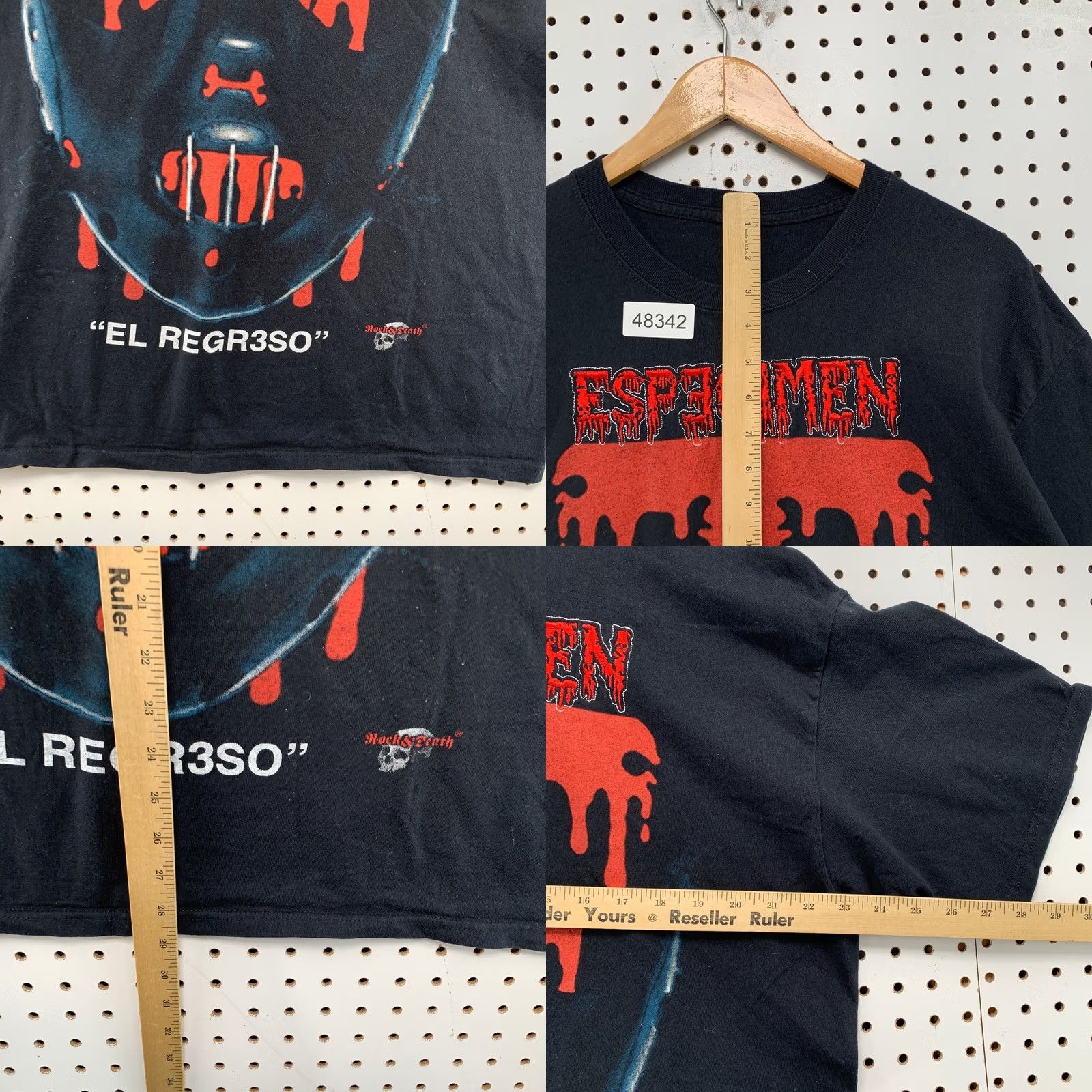 Vintage VINTAGE Especimen Shirt Mens XL Black El Regreso Rock & Death Embroidered Graphic Goth Size US XL / EU 56 / 4 - 8 Thumbnail