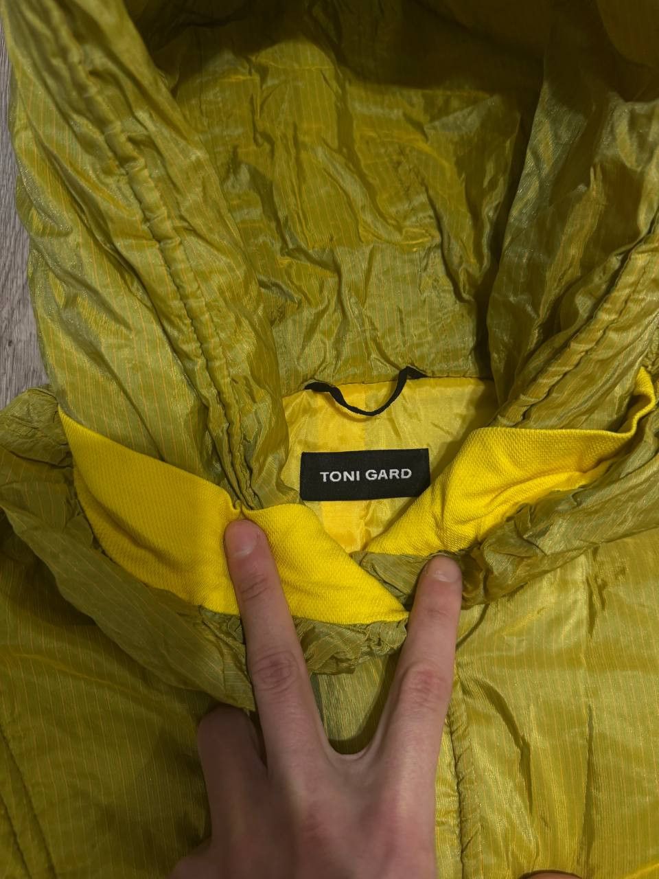 TONI GARD Luxury Avant-Garde Toni Gard Down Jacket Yellow SIze S Mens Size US S / EU 44-46 / 1 - 3 Thumbnail