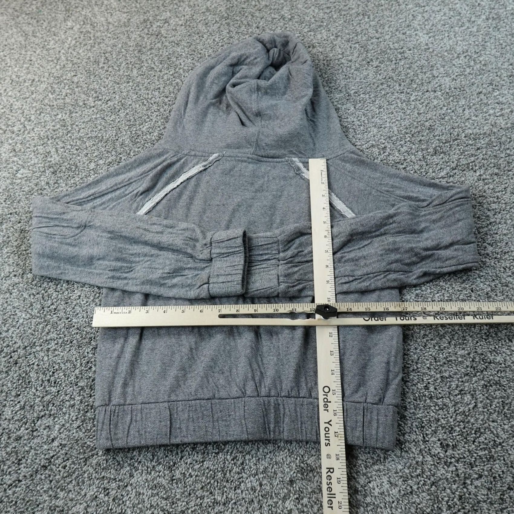 Free People Free People Hoodie Womens XS Gray Lightweight Pullover Cropped Sweatshirt Top Size XS / US 0-2 / IT 36-38 - 6 Thumbnail