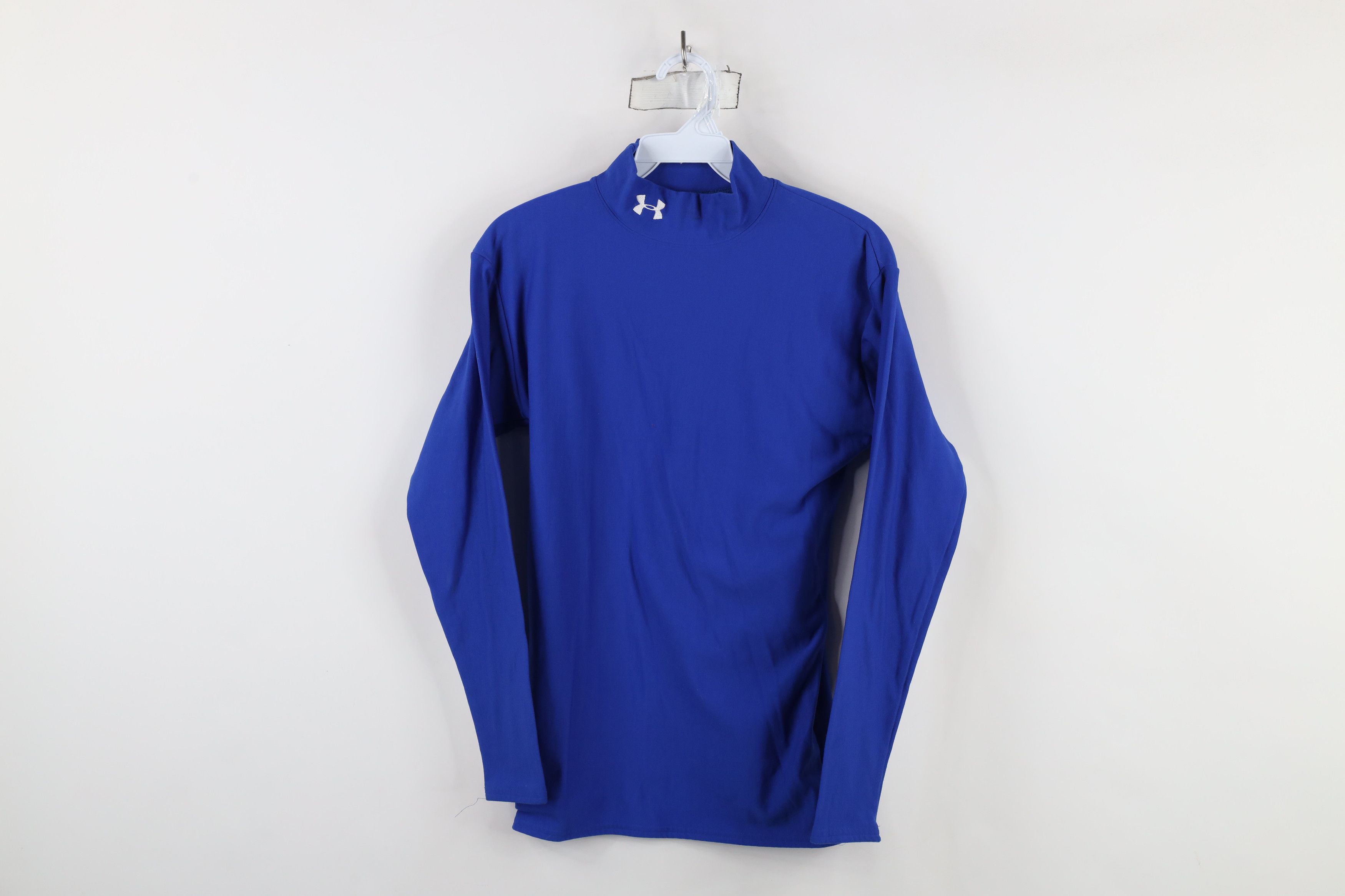 Under Armour × Vintage Under Armour Compression Mock Neck Long Sleeve T-Shirt Blue Size US M / EU 48-50 / 2 - 1 Thumbnail