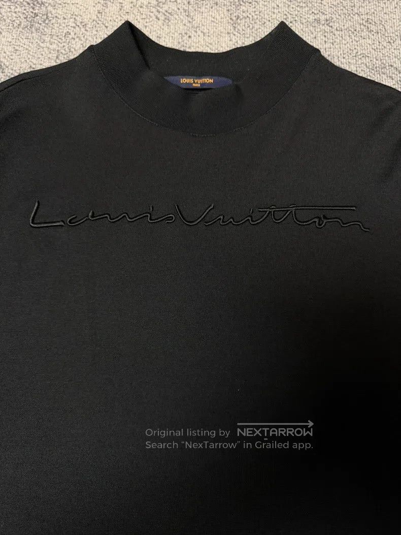 Louis Vuitton Louis Vuitton Black embroidered monogrammed wool knit swea Size US XL / EU 56 / 4 - 2 Thumbnail