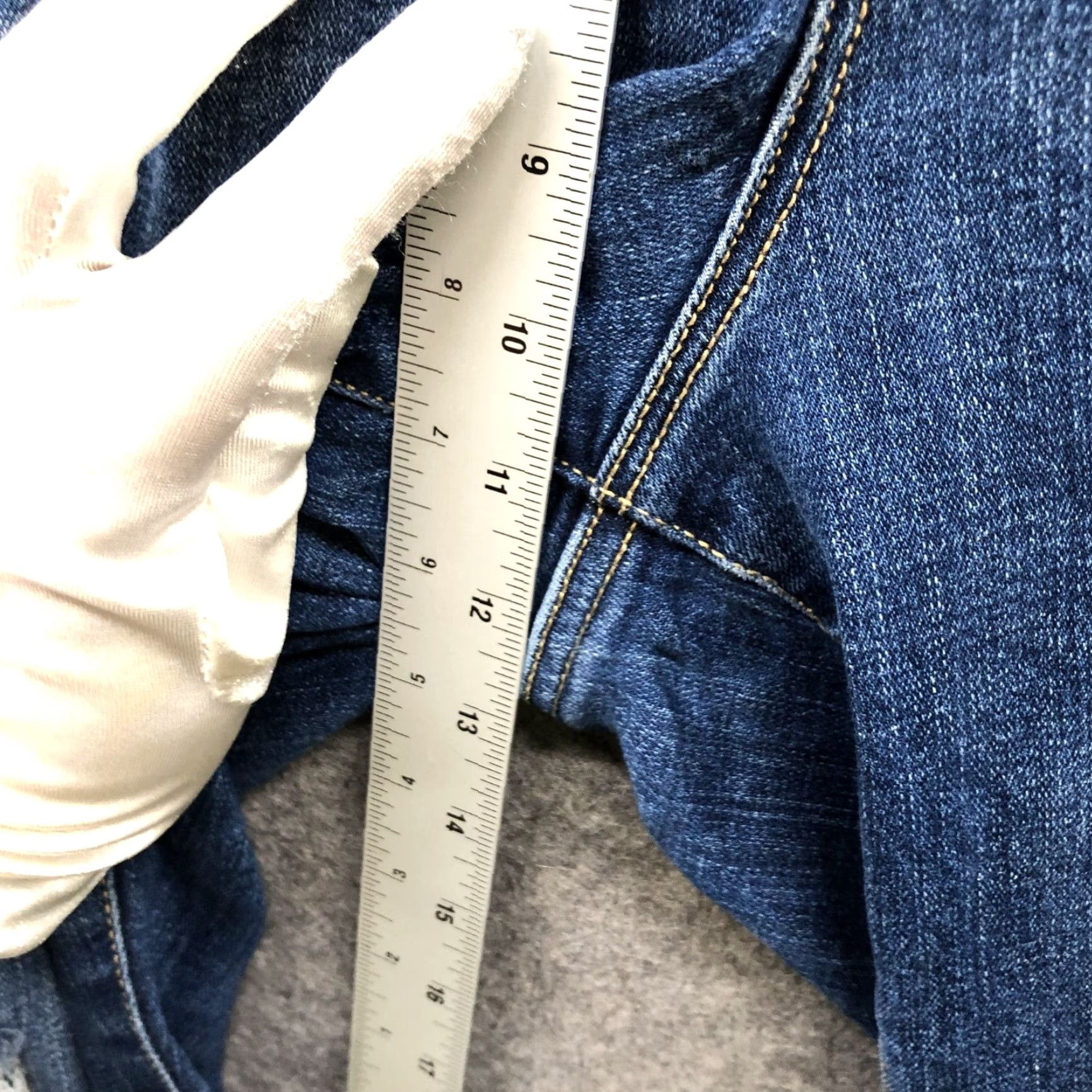 Old Navy Old Navy Rockstar Skinny Jeans Womens Size 14 Distressed Mid Rise Blue Denim Size 36" / US 14 / IT 50 - 7 Thumbnail