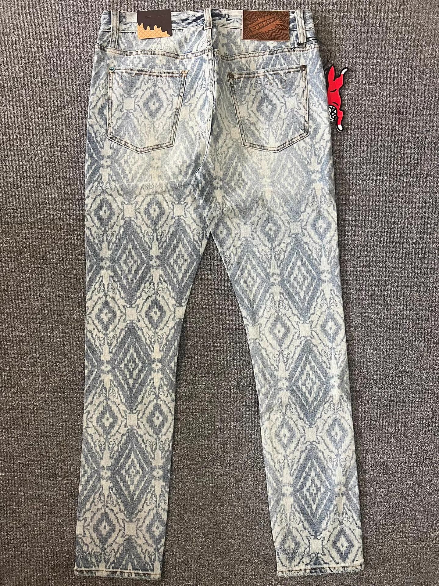 Billionaire Boys Club BBCICECREAMCircleFour Dogs Flying Dog Washed Denim Jeans Q7 Size US 32 / EU 48 - 2 Thumbnail