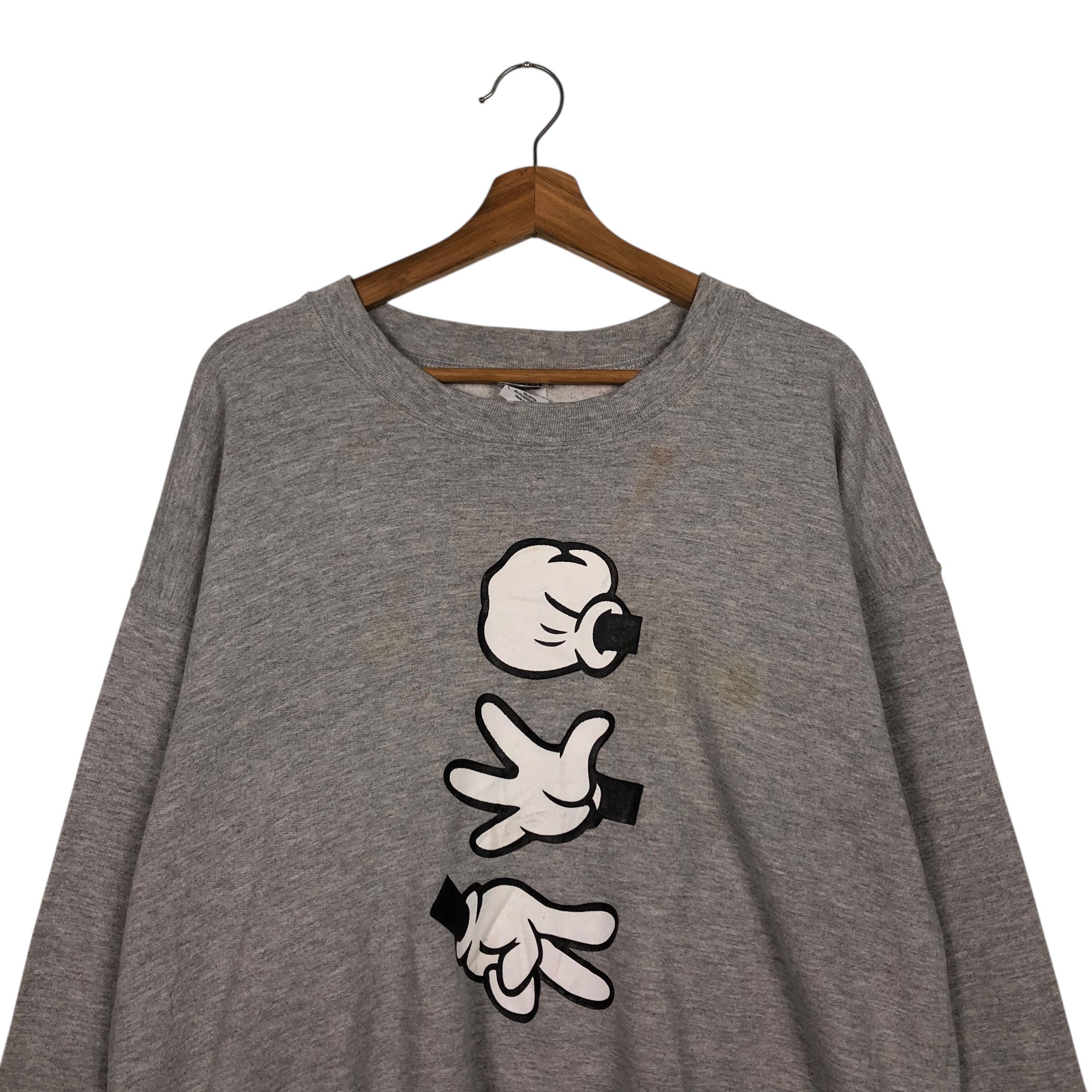 Japanese Brand 📌Vintage Sweatshirt Crewneck Mickey Mouse Hand Style Size US L / EU 52-54 / 3 - 4 Thumbnail