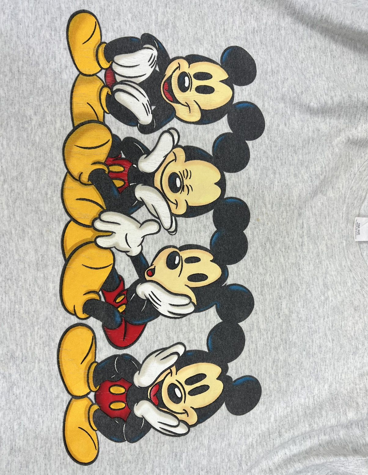 Disney 90s Vintage Mickey Mouse Tee / Dress Size L / US 10 / IT 46 - 9 Thumbnail