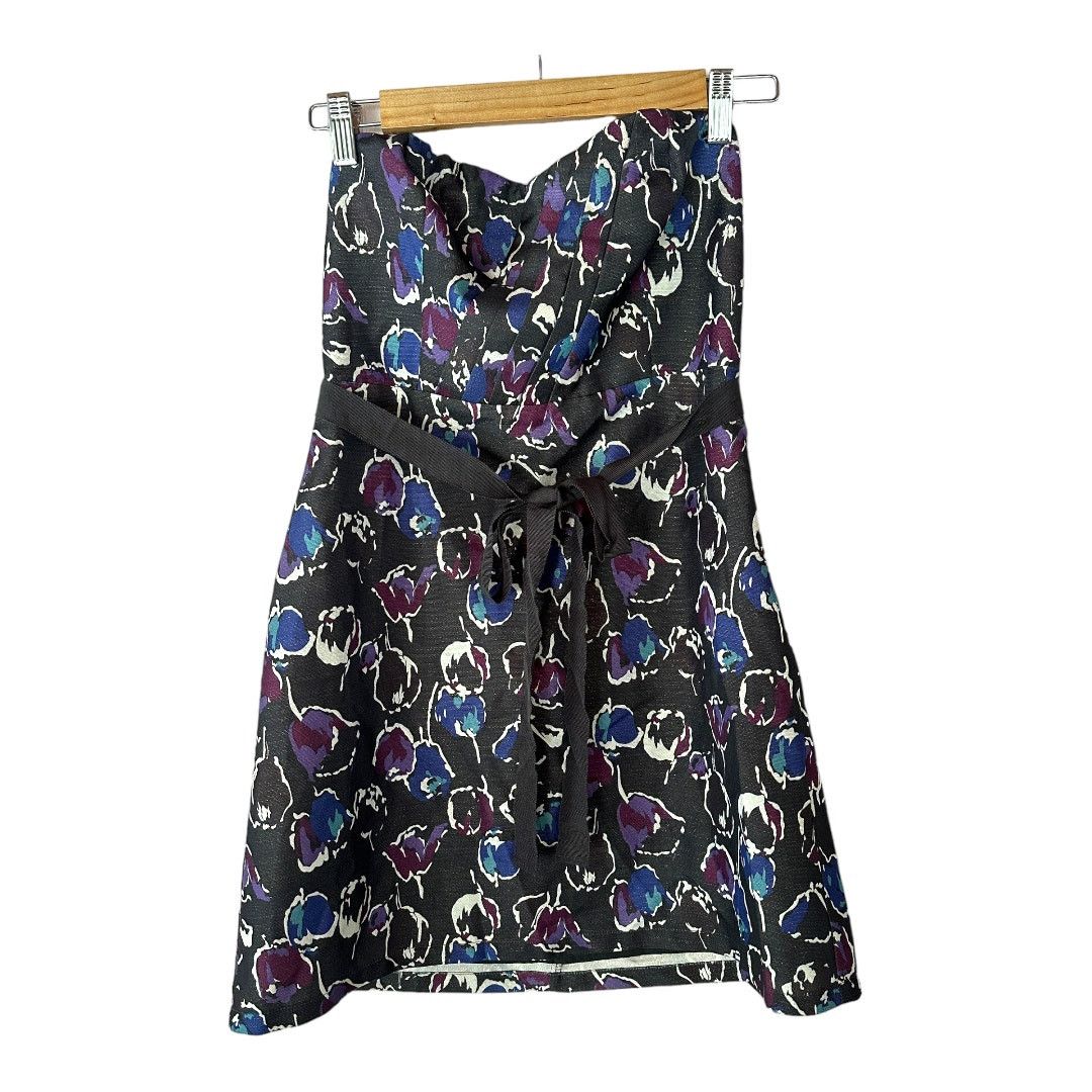 American Eagle Outfitters American Eagle Pleated Floral Strapless Mini Dress 2 XS Size XS / US 0-2 / IT 36-38 - 2 Thumbnail