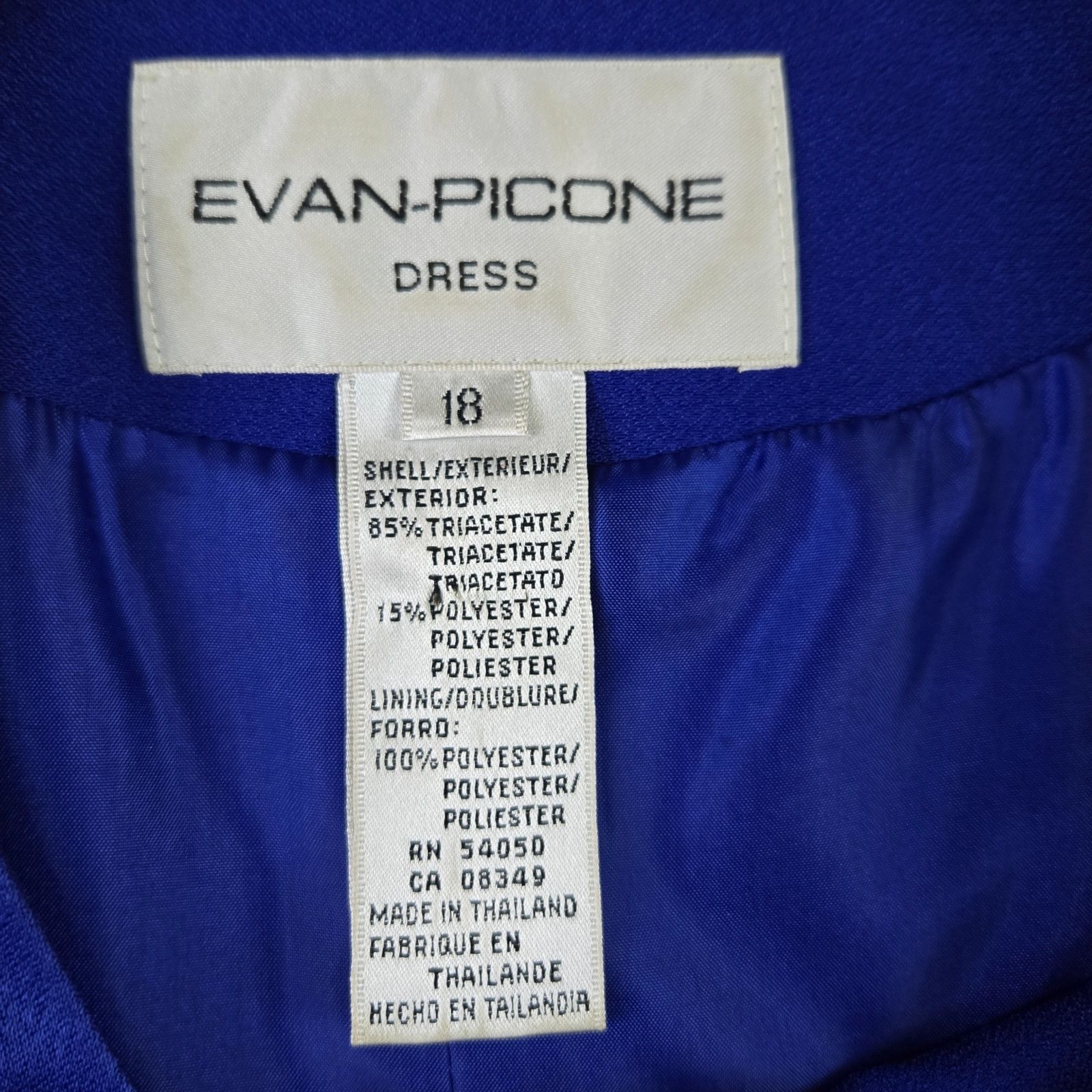 Evan Picone 90s Blue Longline Jacket Overcoat Size 18 Size XXL / US 16-18 / IT 52-54 - 6 Thumbnail
