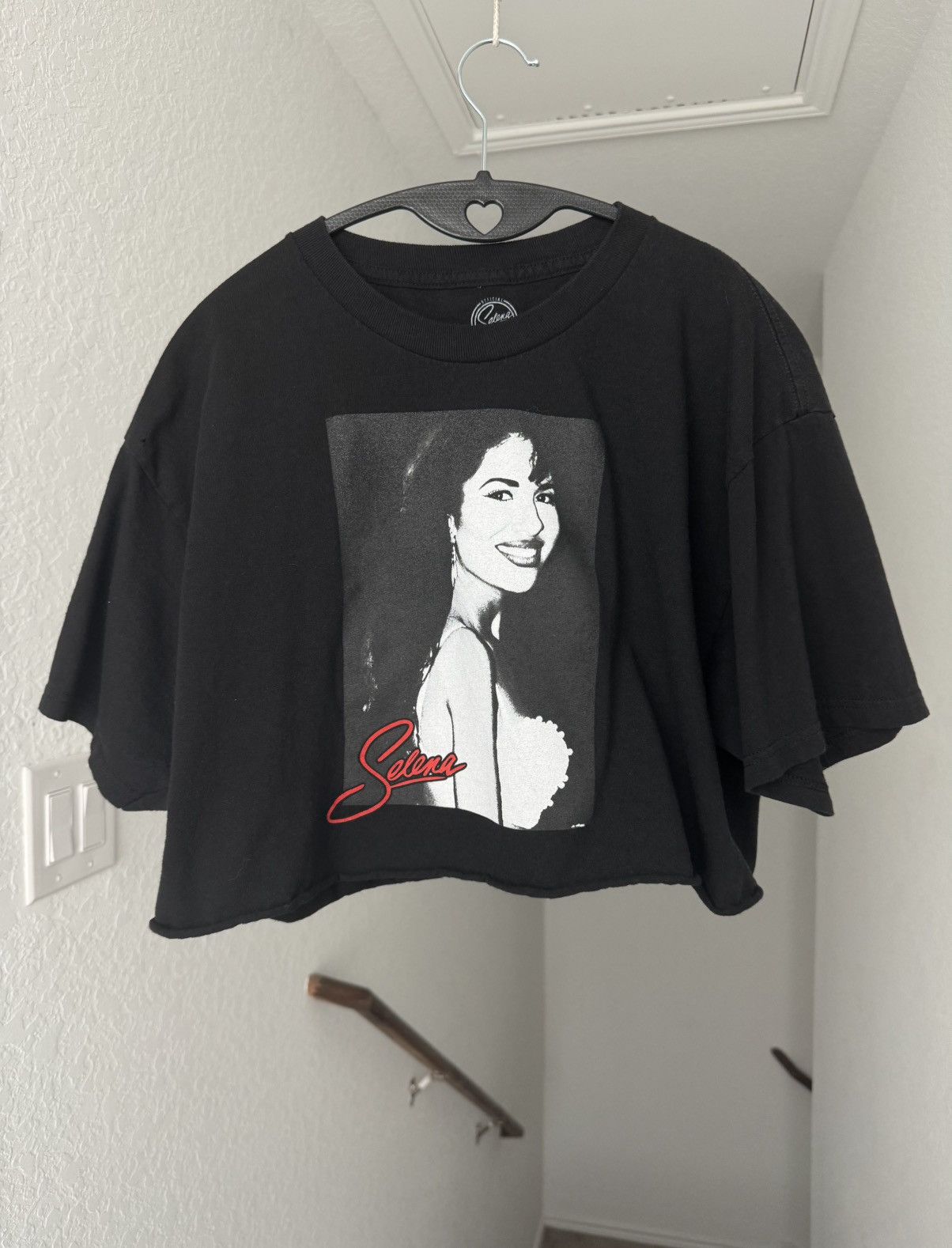 Band Tees selena raw hem distressed portrait autograph graphic crop t Size M / US 6-8 / IT 42-44 - 2 Thumbnail