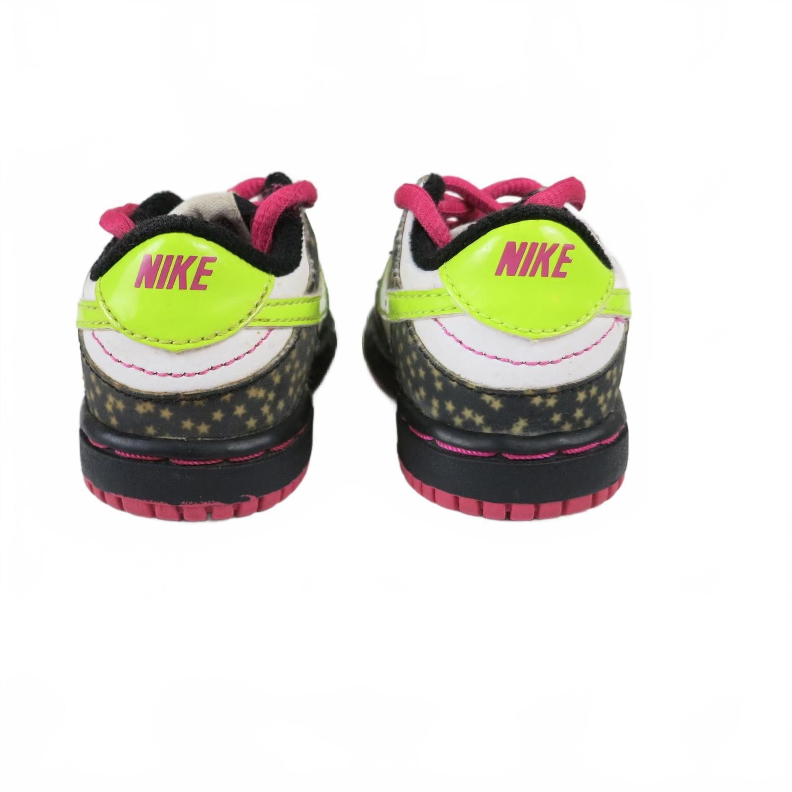Nike Infant 2C Nike Dunk Low Volt Pink Stars Safari Shoes Size US 5 / EU 37 - 4 Thumbnail
