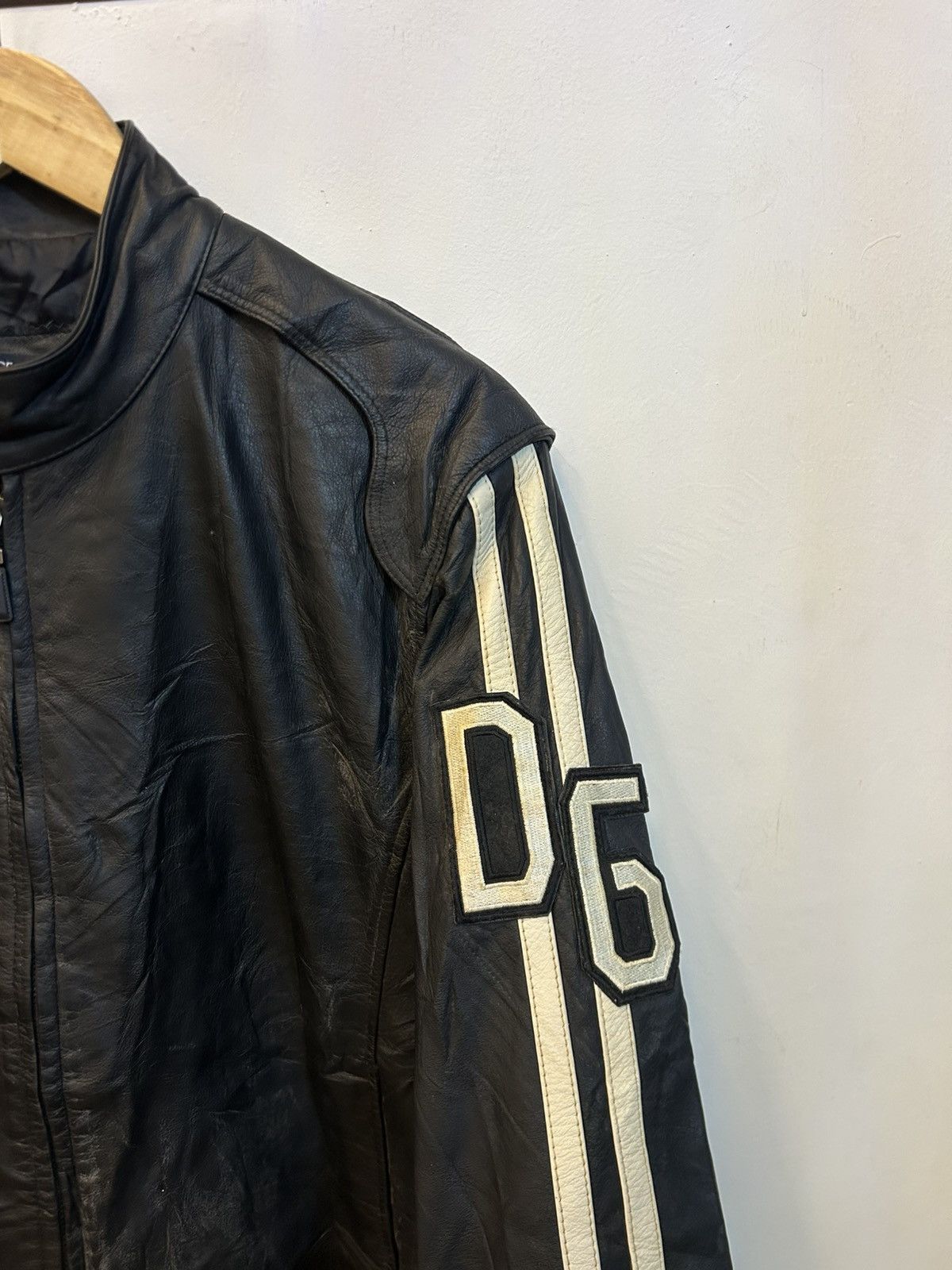 Dolce & Gabbana Archival Dolce & Gabbana Leather Racing Jacket - Itierre Era Size US L / EU 52-54 / 3 - 5 Thumbnail
