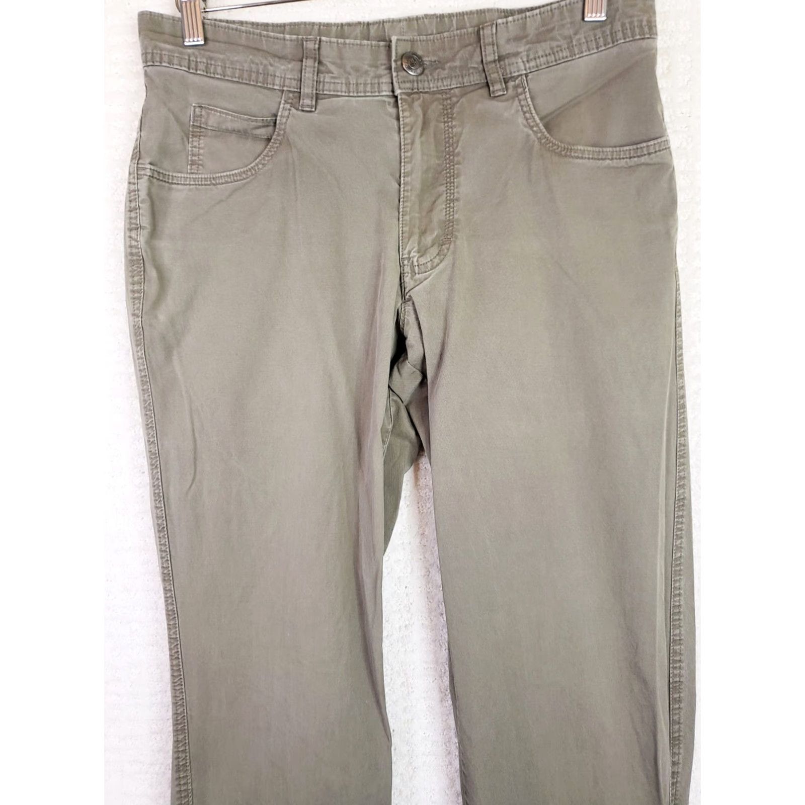 Vintage Columbia Chino Pants Men's 32X34 Straight Leg Pocket Green Khaki Size US 32 / EU 48 - 2 Thumbnail