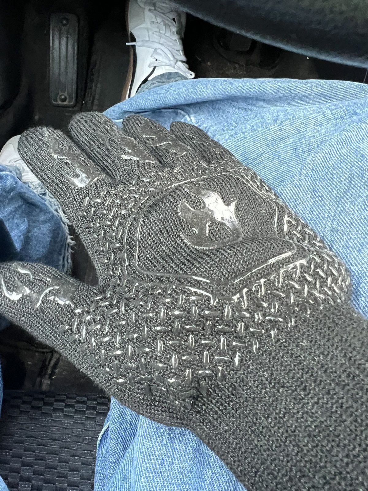 Other × Vintage SICK Y2K flame retardant flame graphics black long gloves Size ONE SIZE - 2 Thumbnail