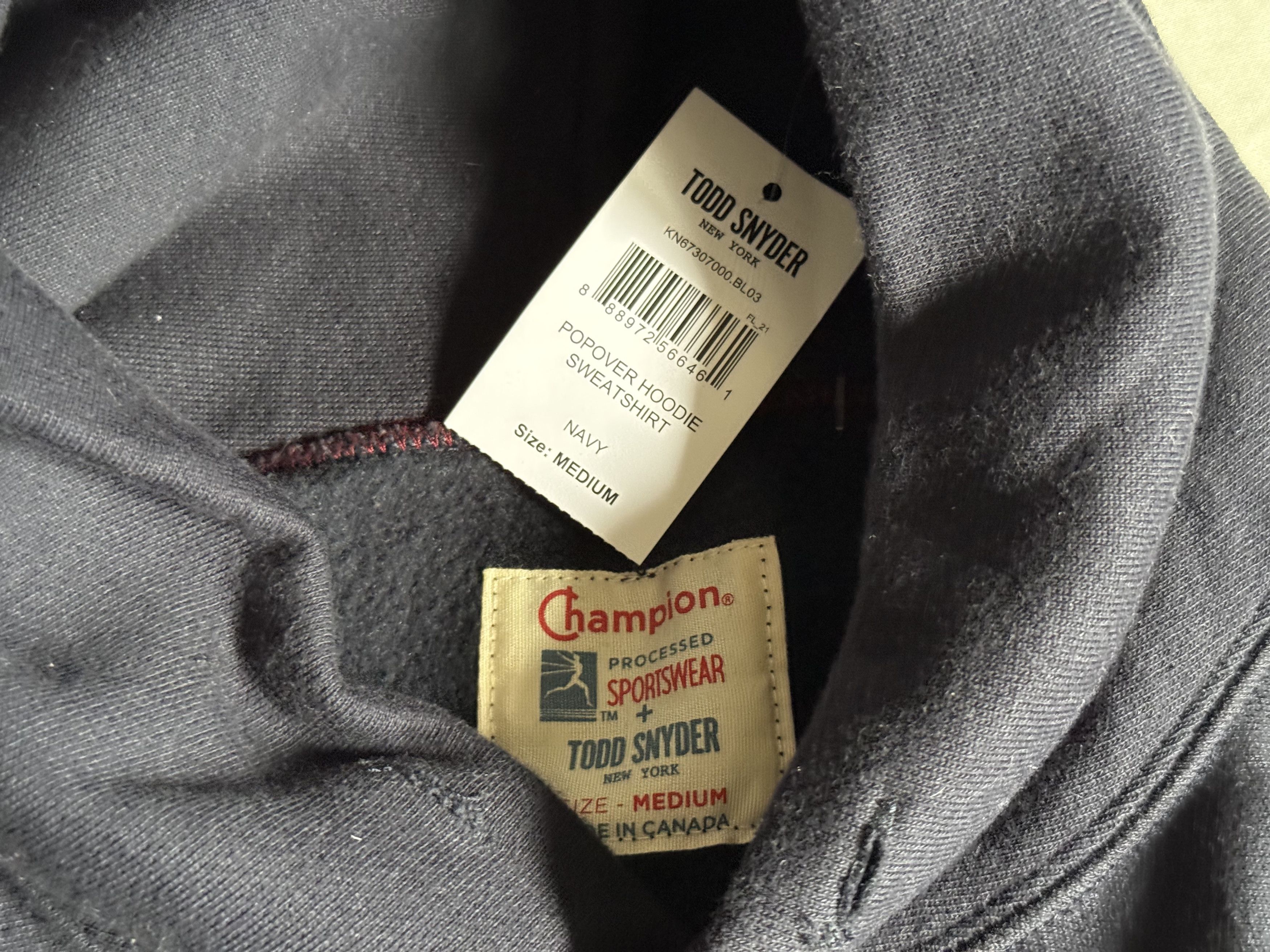 Champion × Todd Snyder TODD SNYDER HEAVYWEIGHT POPOVER HOODIE MEDIUM $138 Size US M / EU 48-50 / 2 - 3 Thumbnail