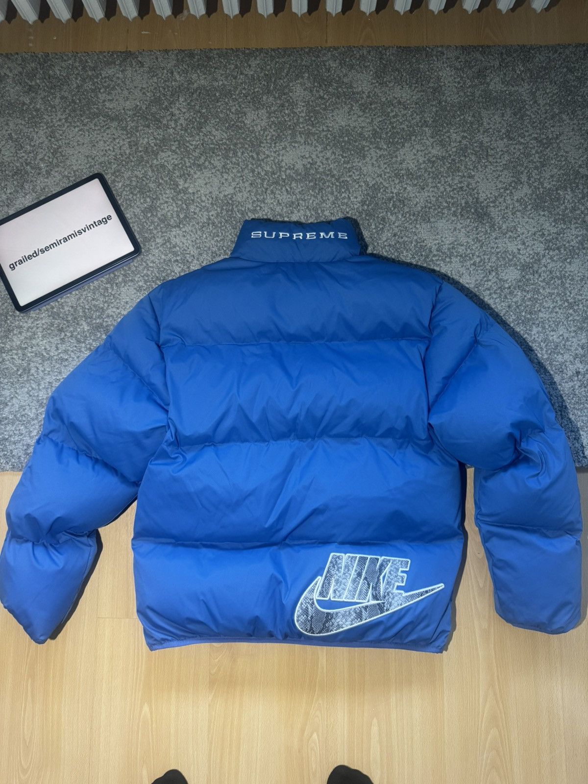 Nike × Supreme Nike x Supreme Reversible Puffy Jacket Blue Size US S / EU 44-46 / 1 - 2 Thumbnail