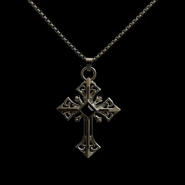 VIBE Cross Pendant Necklace Punk Chain Size ONE SIZE - 2 Thumbnail