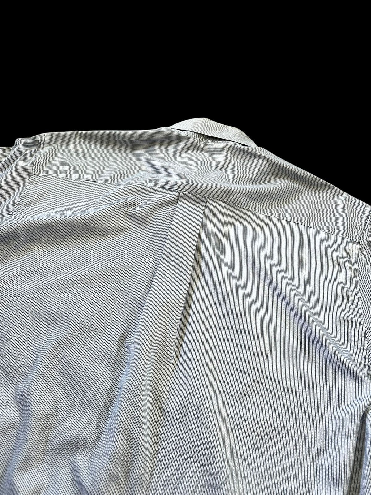Balenciaga × Vintage Vintage Balenciaga Classic Logo Blue Stripes Button Up Shirt Size US L / EU 52-54 / 3 - 8 Thumbnail