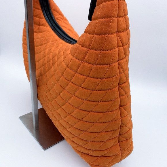 Bally Vintage Bally Orange Quilted Hobo Shoulder Bag Size ONE SIZE - 4 Thumbnail