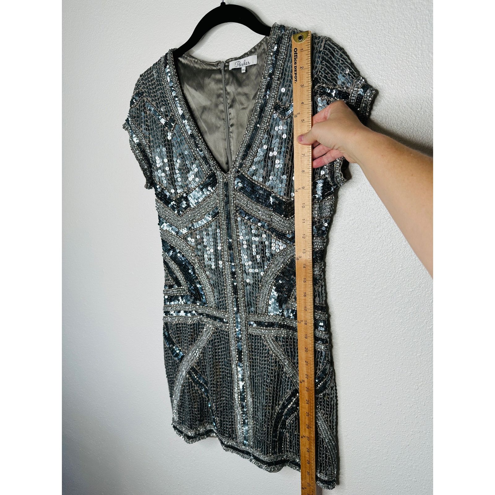 jovani gold cocktail dress Jovani 52484 Mini Sequin Cocktail Dress main image 0
