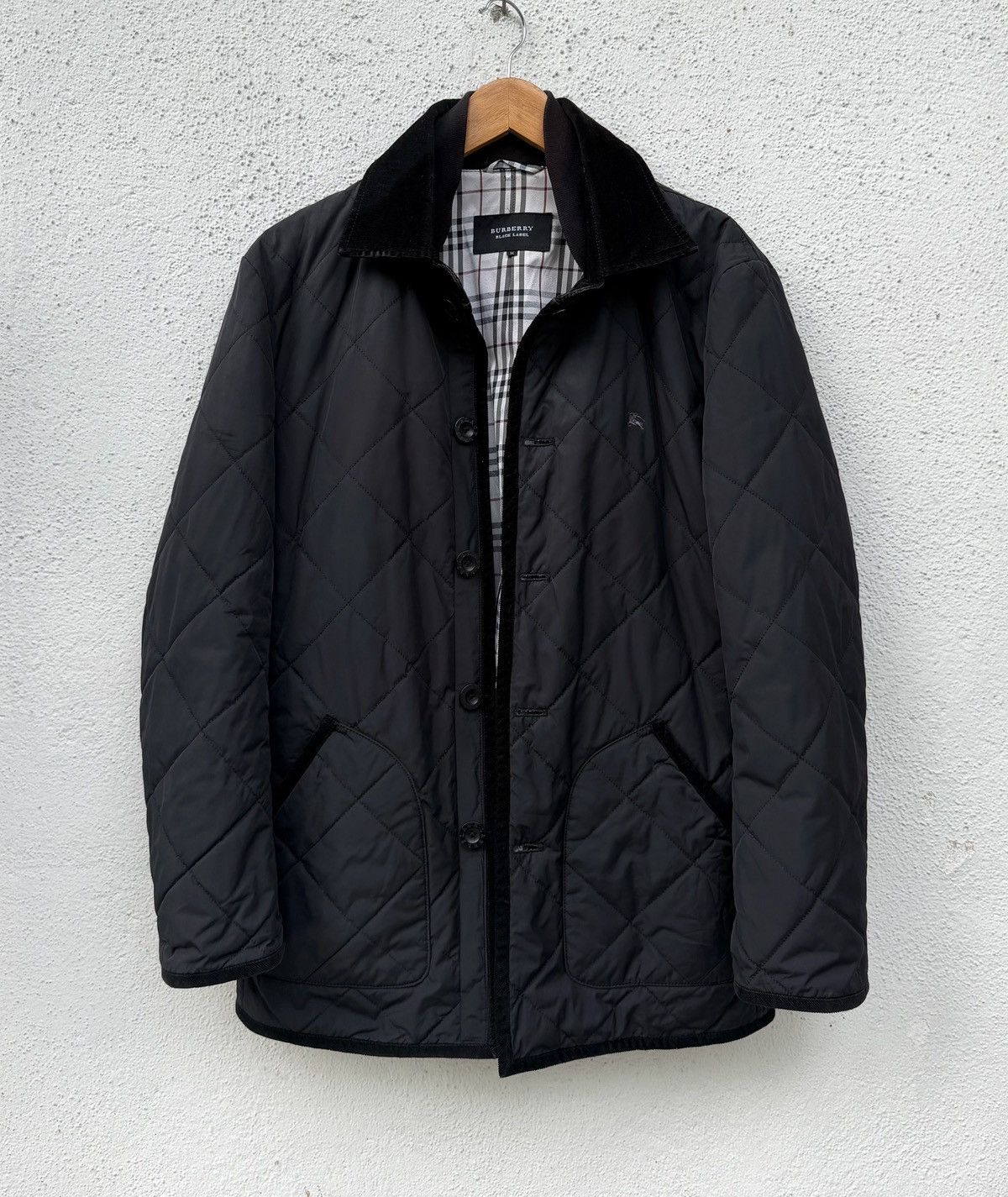 Burberry Burberry Black Label Diamond Corduroy Collar Quilted Jacket Size US M / EU 48-50 / 2 - 1 Thumbnail