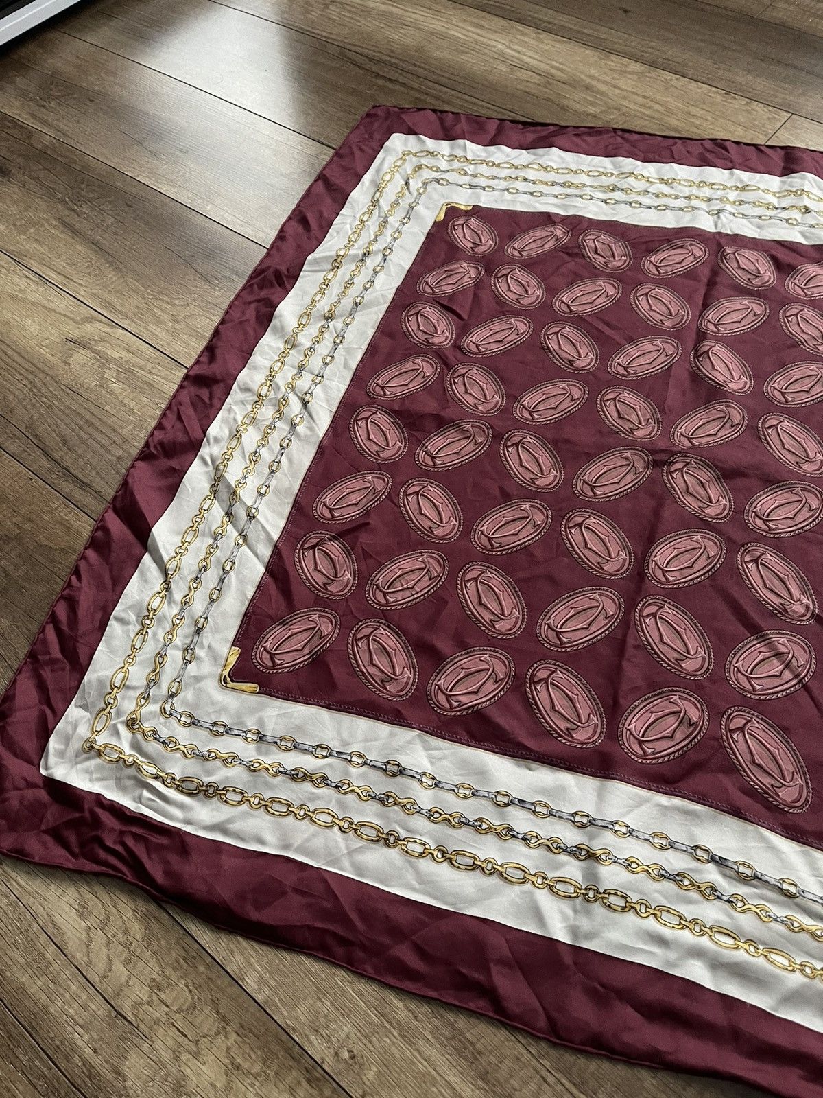 Cartier Must de Cartier Vintage Silk Scarf 90s Italy Size ONE SIZE - 5 Thumbnail