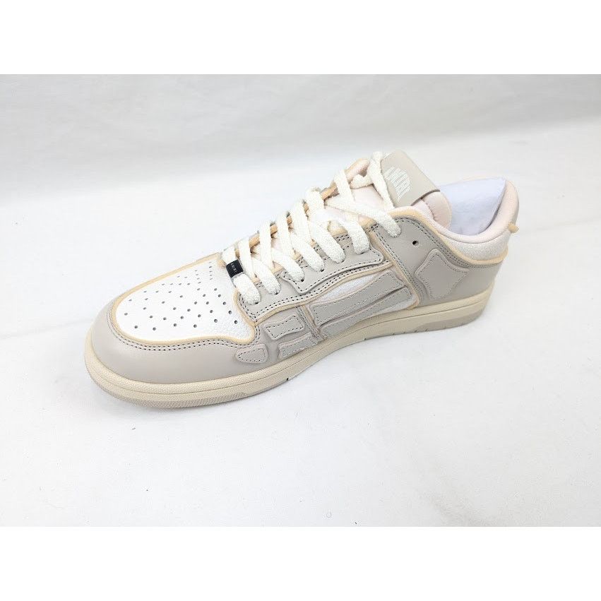 Amiri o1rshd1 Collegiate Skelton Low-Top Sneakers in Birch White Size US 12 / EU 45 - 8 Thumbnail