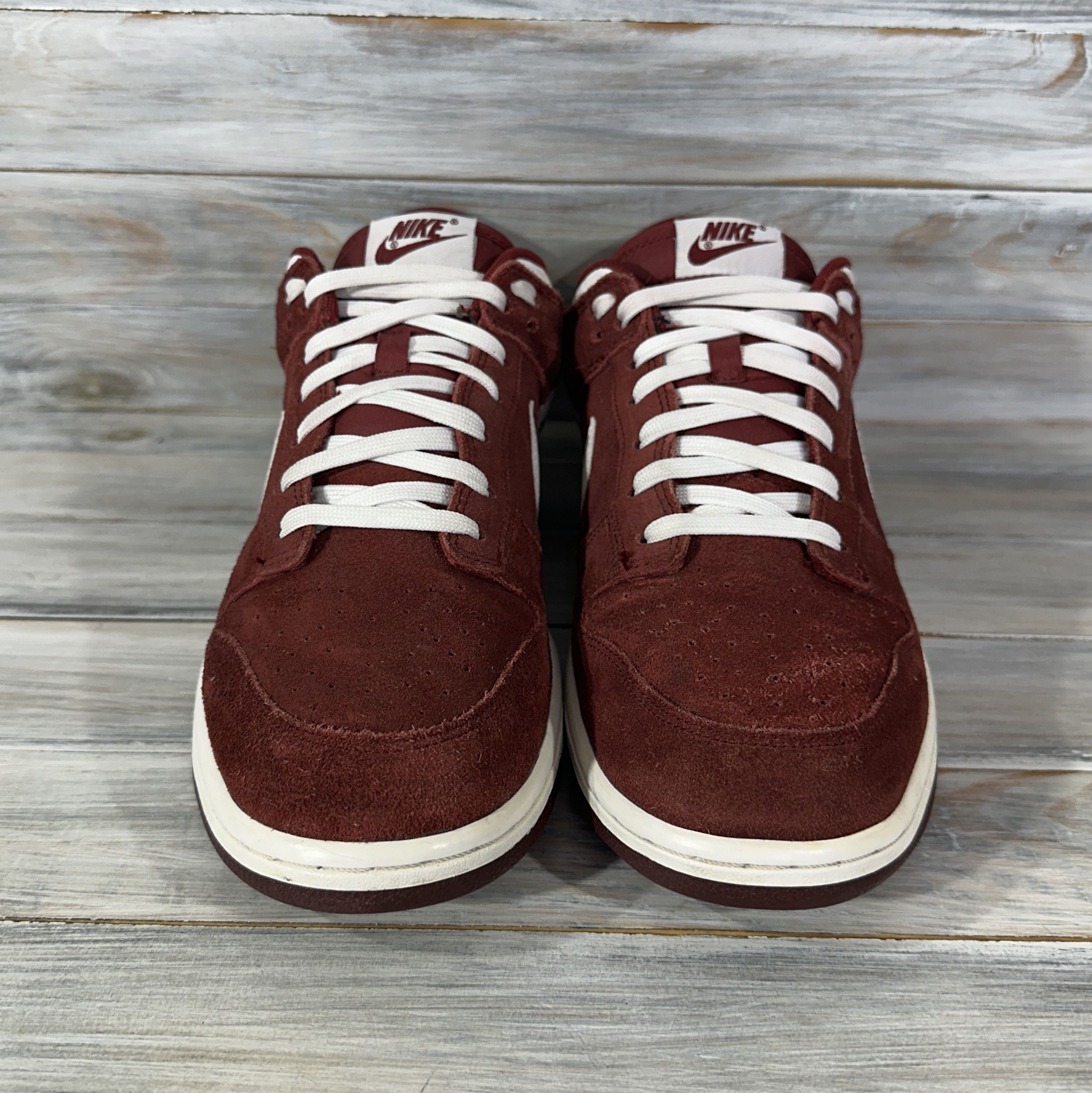 Nike Nike Dunk Low Team Red Suede Sneakers Very Rare Sport Shoes Size US 10 / EU 43 - 15 Thumbnail