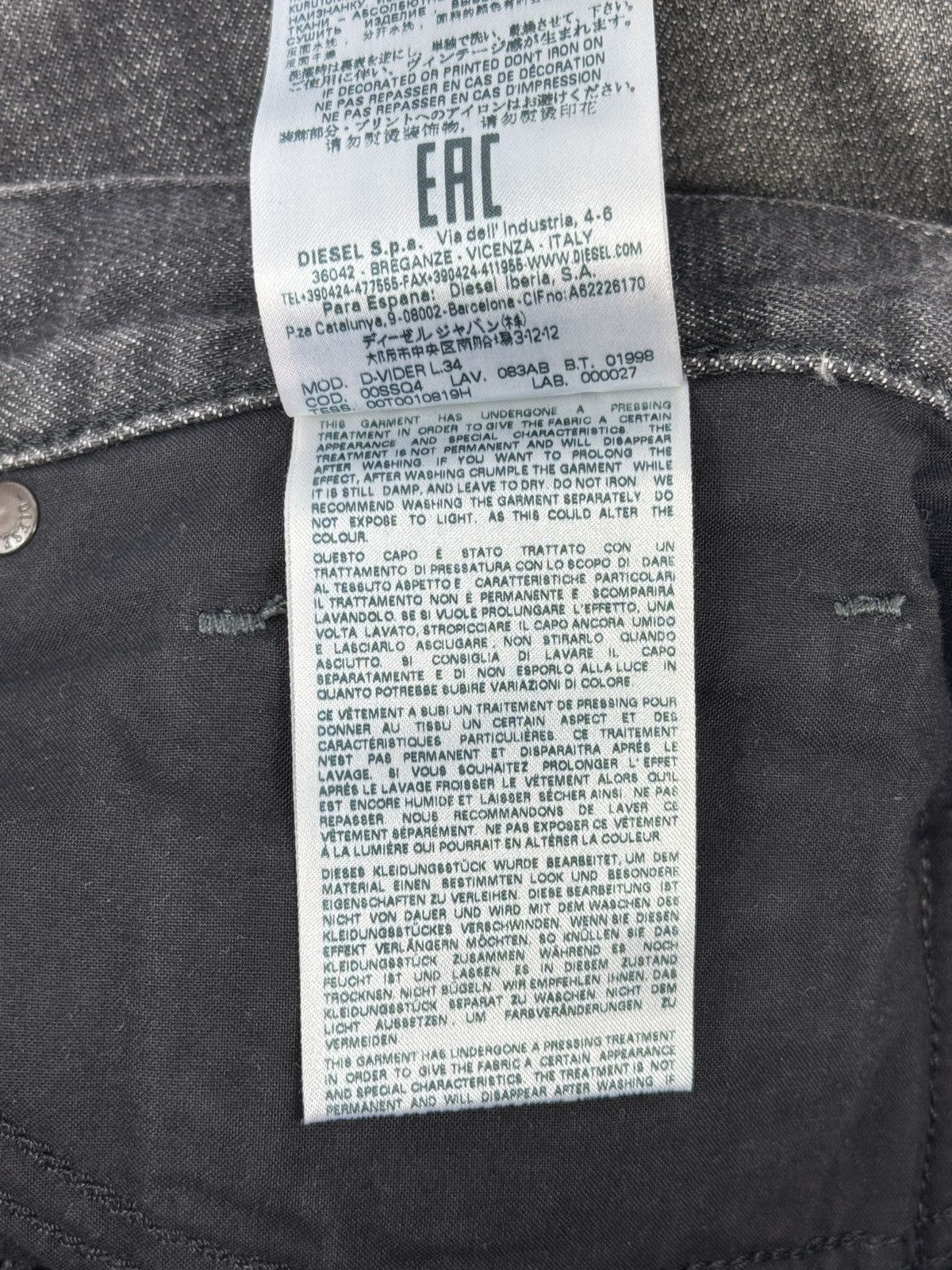 Diesel DISTRESSED DENIM JEANS Size US 34 / EU 50 - 10 Thumbnail