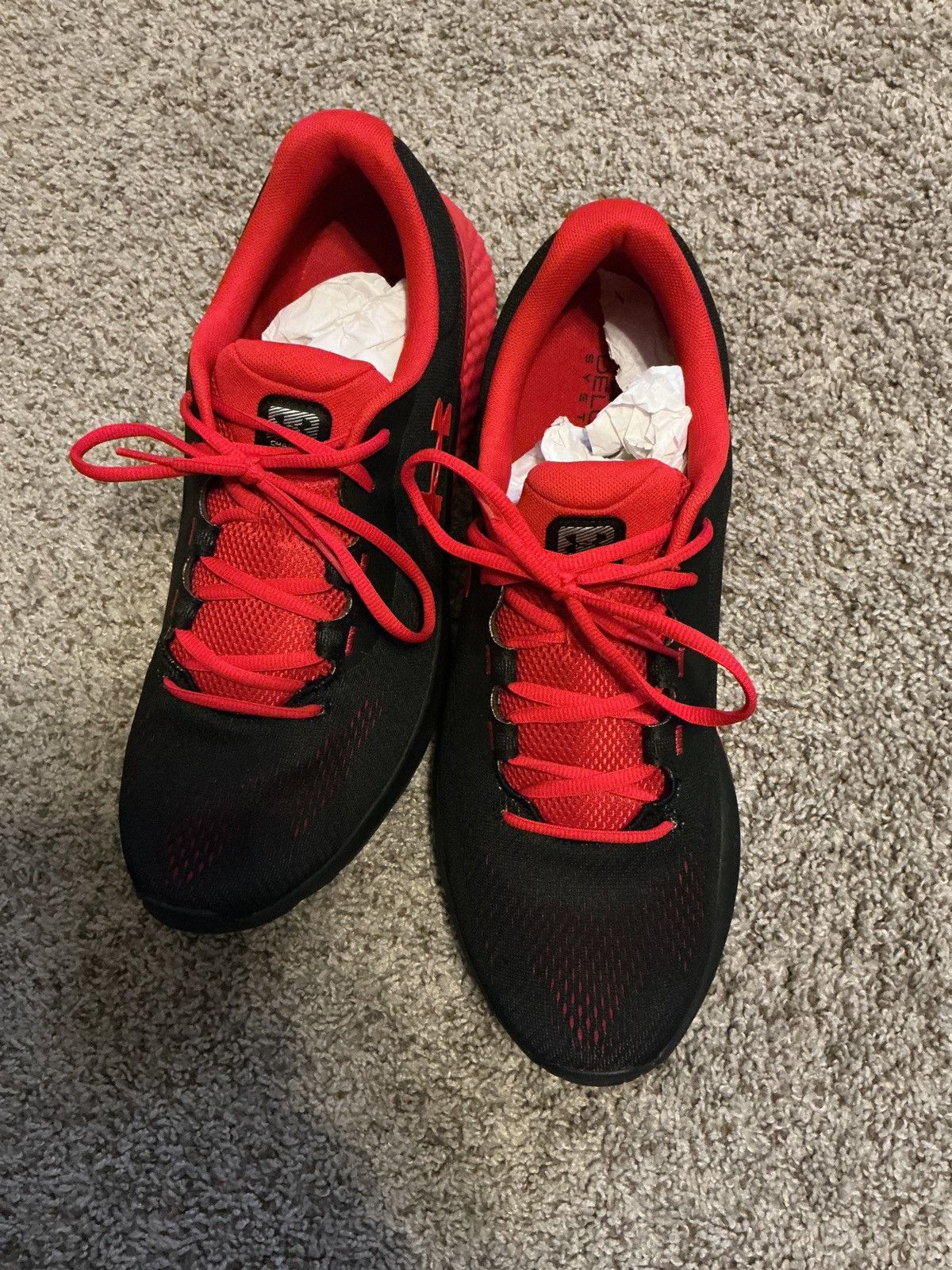 Under Armour Under Armour Charged Rouge 4 Athlete Shoes Black/Red Size 13 Size US 13 / EU 46 - 7 Thumbnail