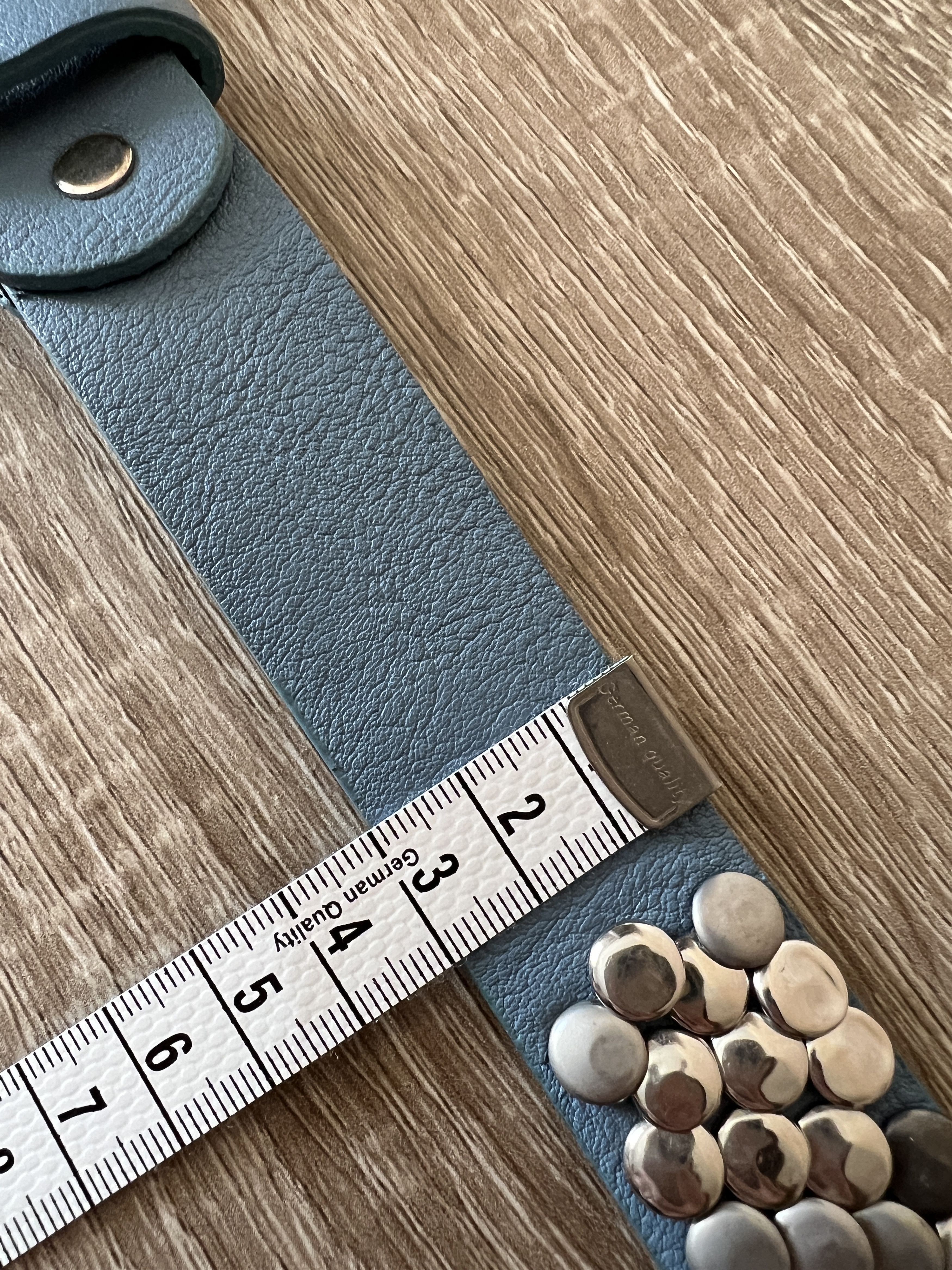 Vintage BB Style Rhinestones Blue Punk Style Belt Blue Size ONE SIZE - 12 Thumbnail