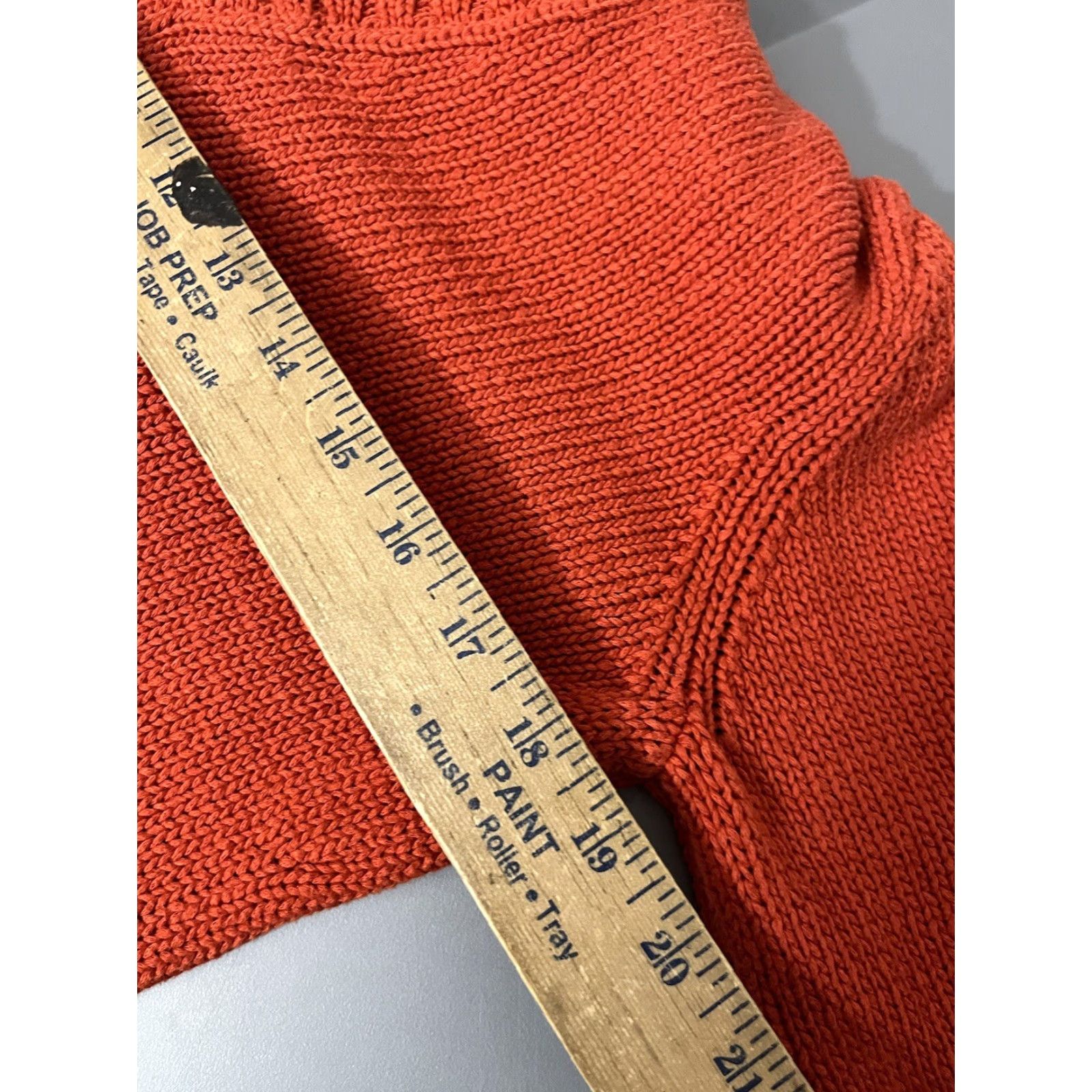 Talbots Talbots Women's Sweater Pullover Hoodie Orange M Cotton Knit V-Neck Bohemian Classic Size M / US 6-8 / IT 42-44 - 5 Thumbnail