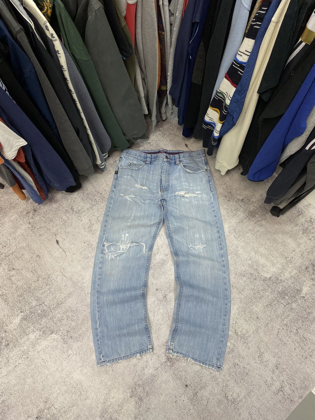 Joop! DISTRESSED DENIM VINTAGE PANTS FADED DIRTY CRASHED OPIUM Size US 32 / EU 48 - 1 Thumbnail
