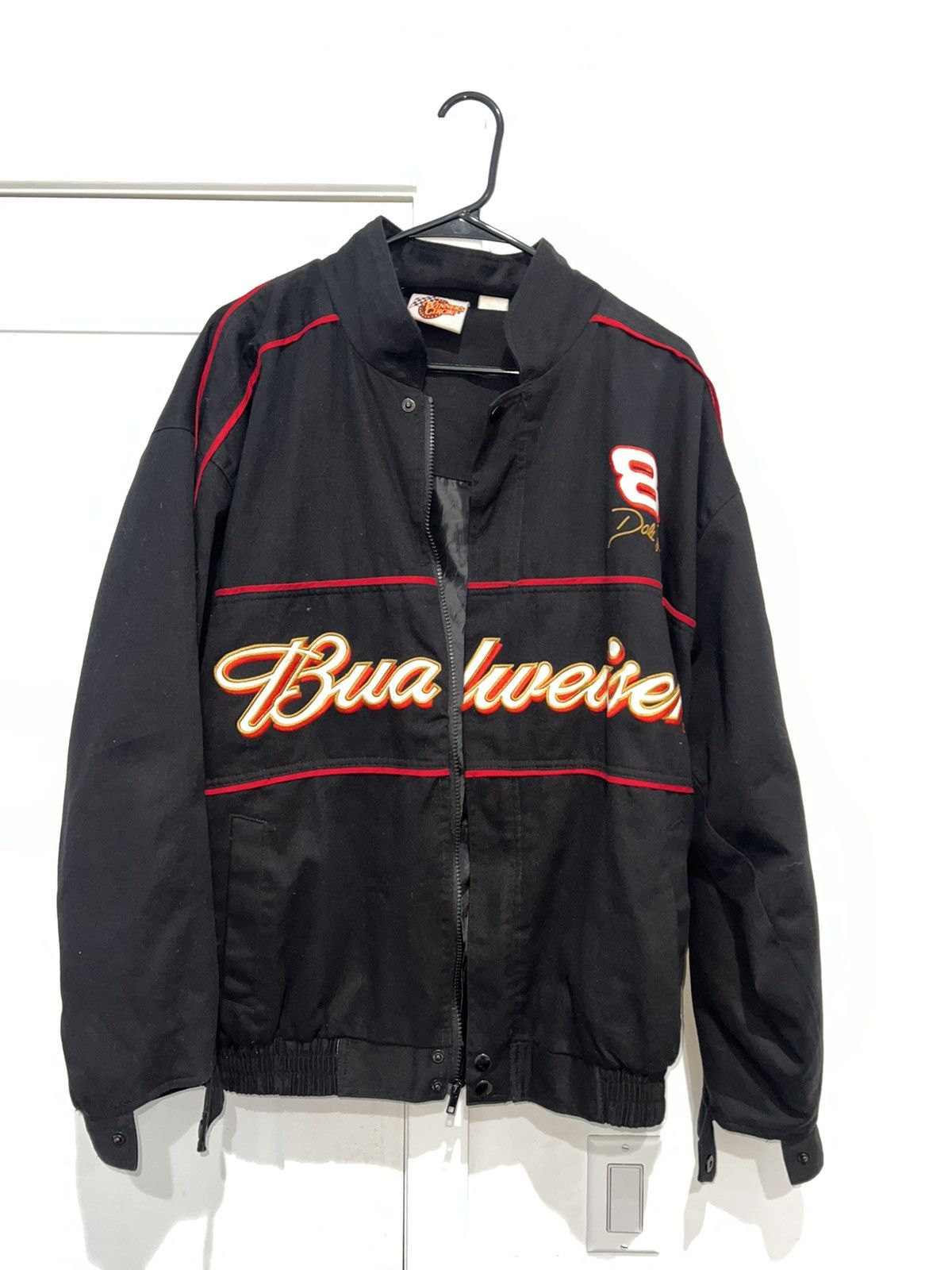 image of Racing x Vintage Nascar Jacket in Black, Men's (Size Large)